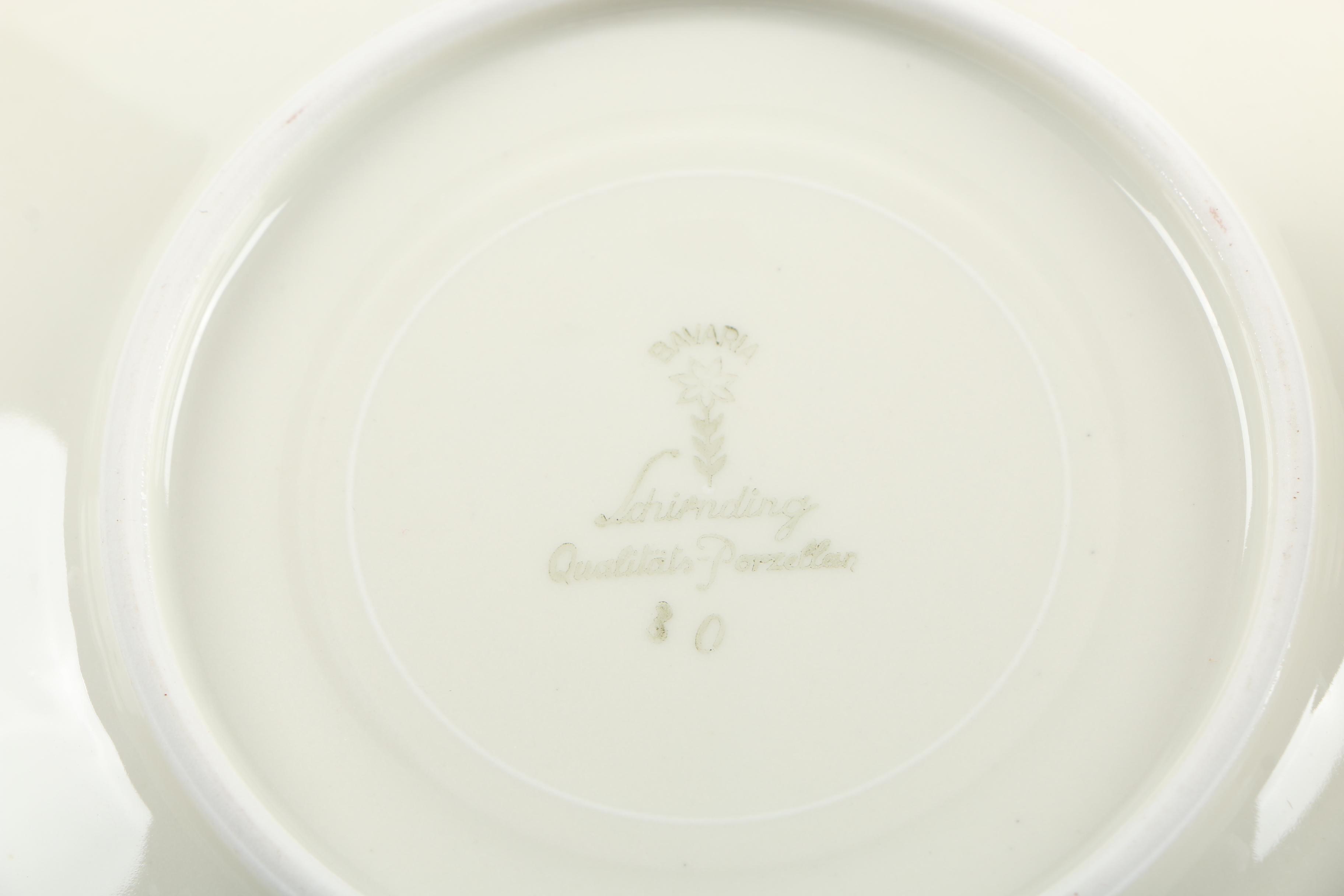 Porcelain Tableware including Royal Copenhagen "Brown Rose"