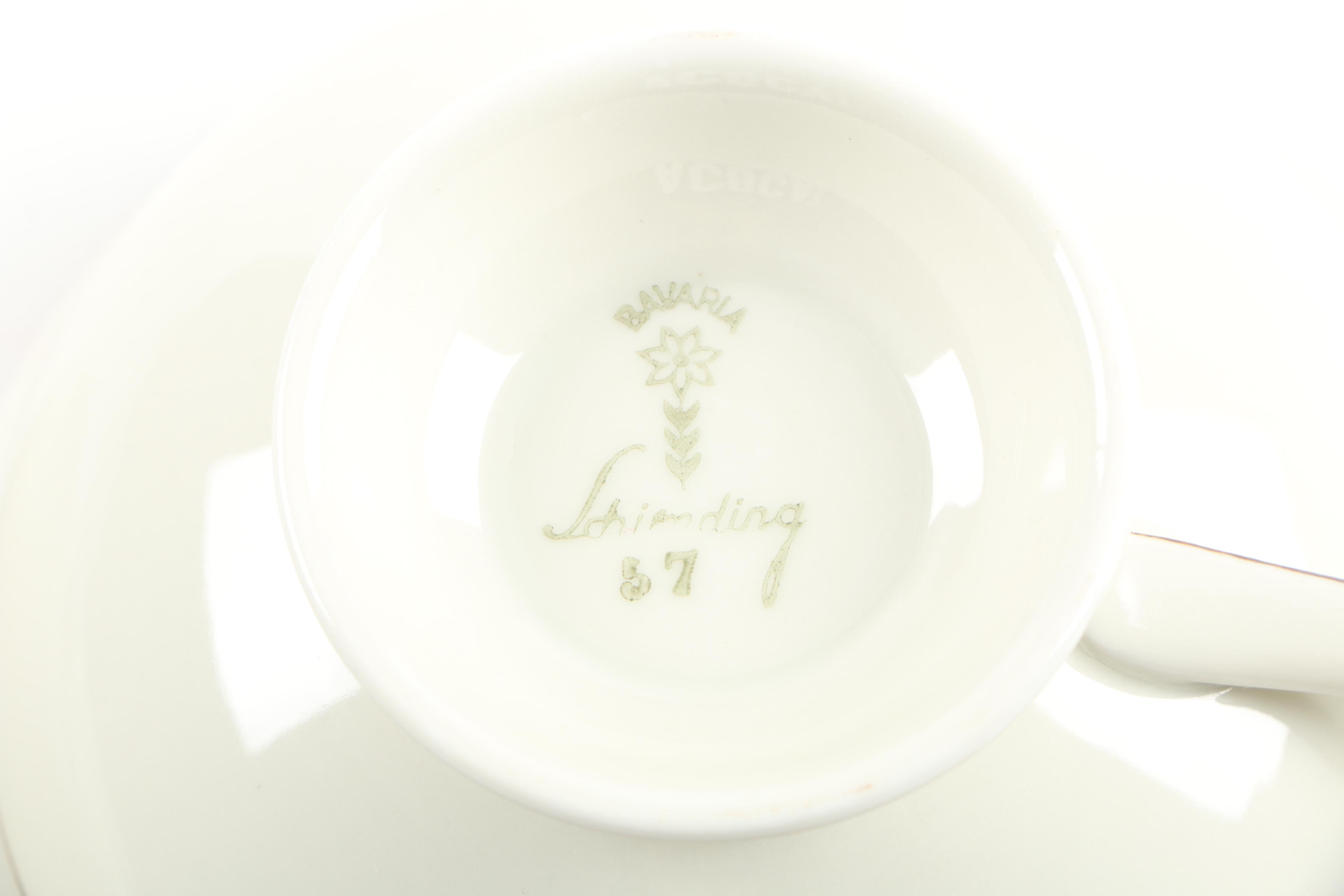 Porcelain Tableware including Royal Copenhagen "Brown Rose"