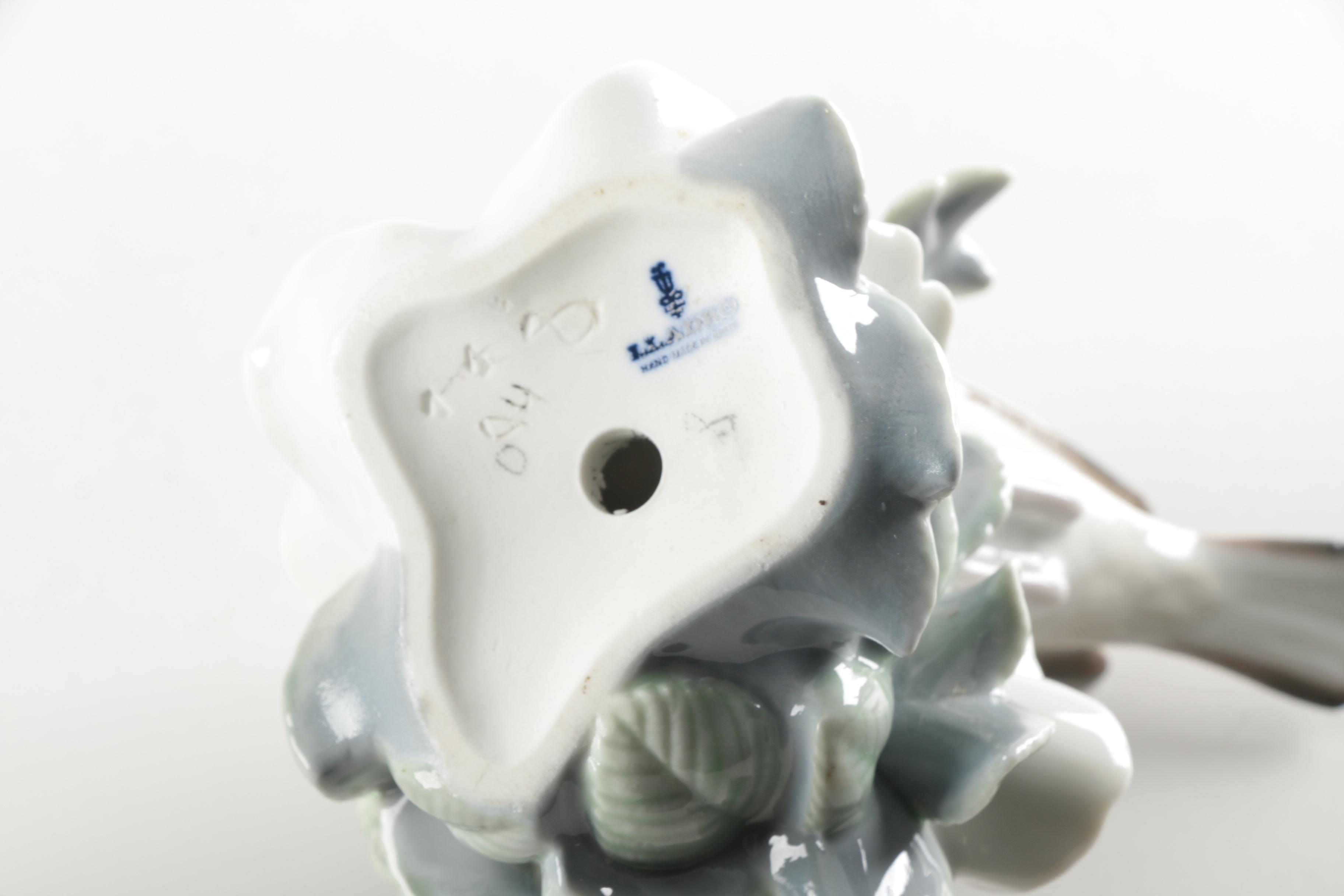 Lladro "Lady Bird and Nightingale" Porcelain Bird Figurine
