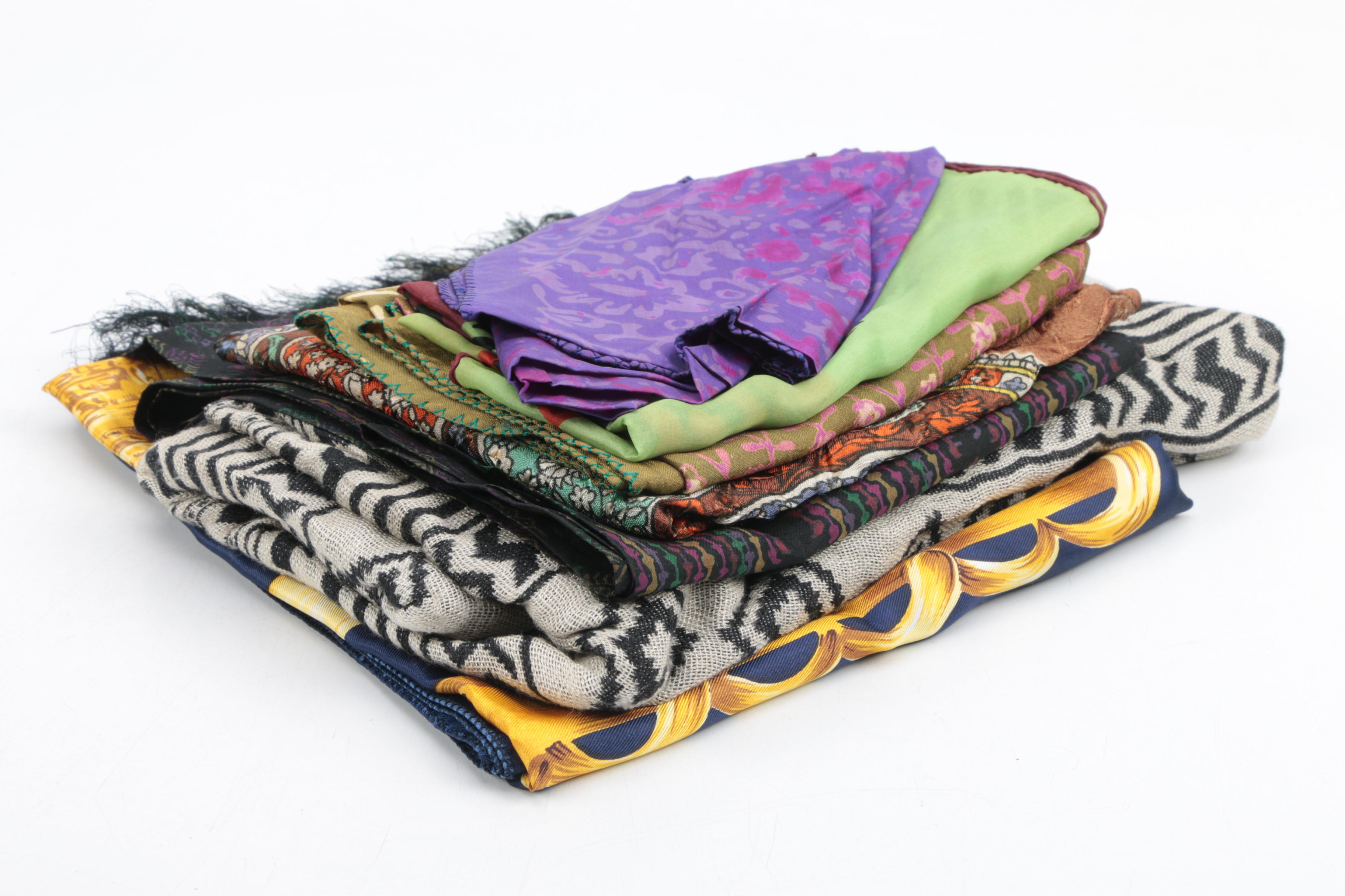 Scarves Collection Including Printed and Cashmere