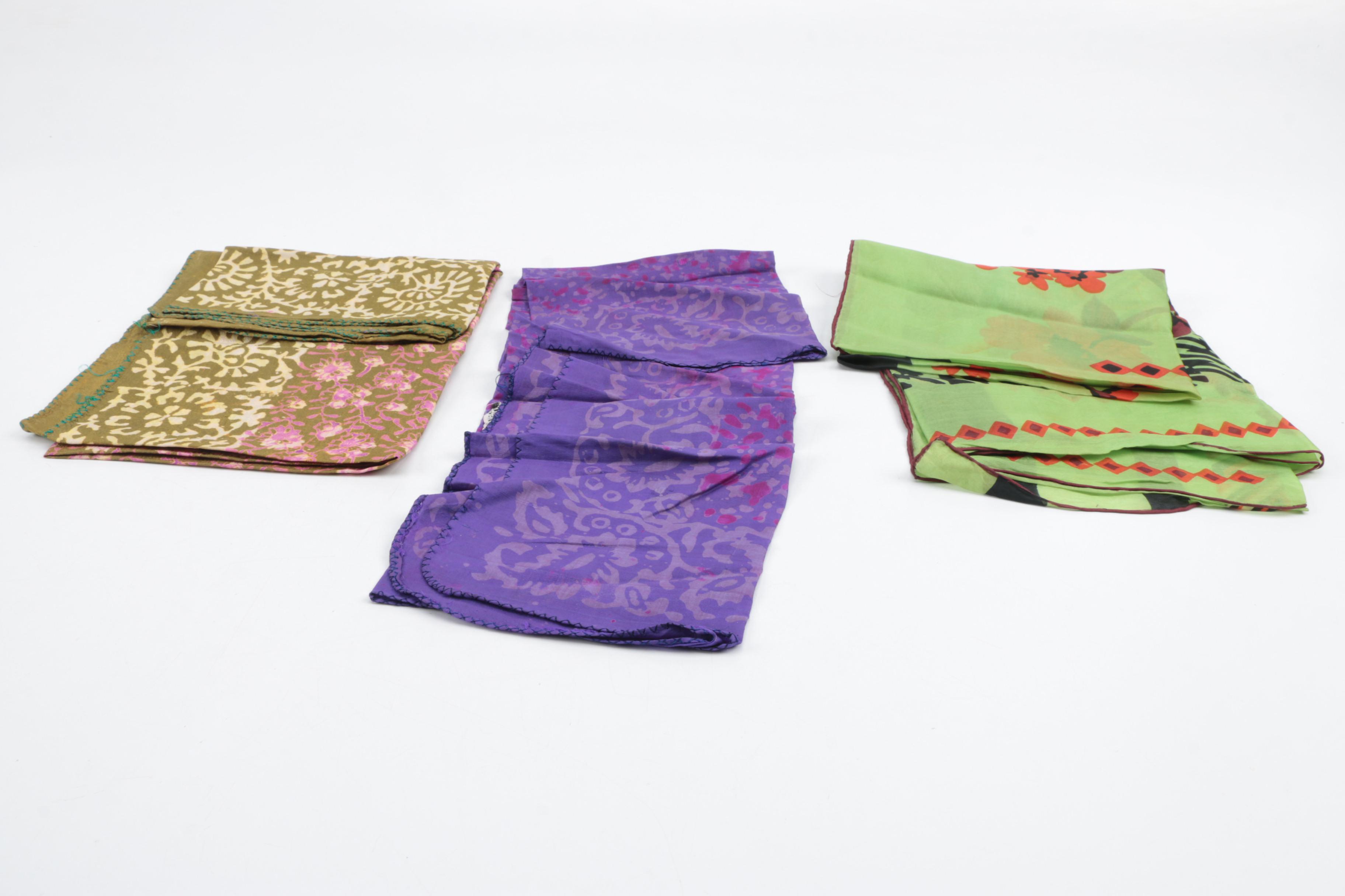 Scarves Collection Including Printed and Cashmere