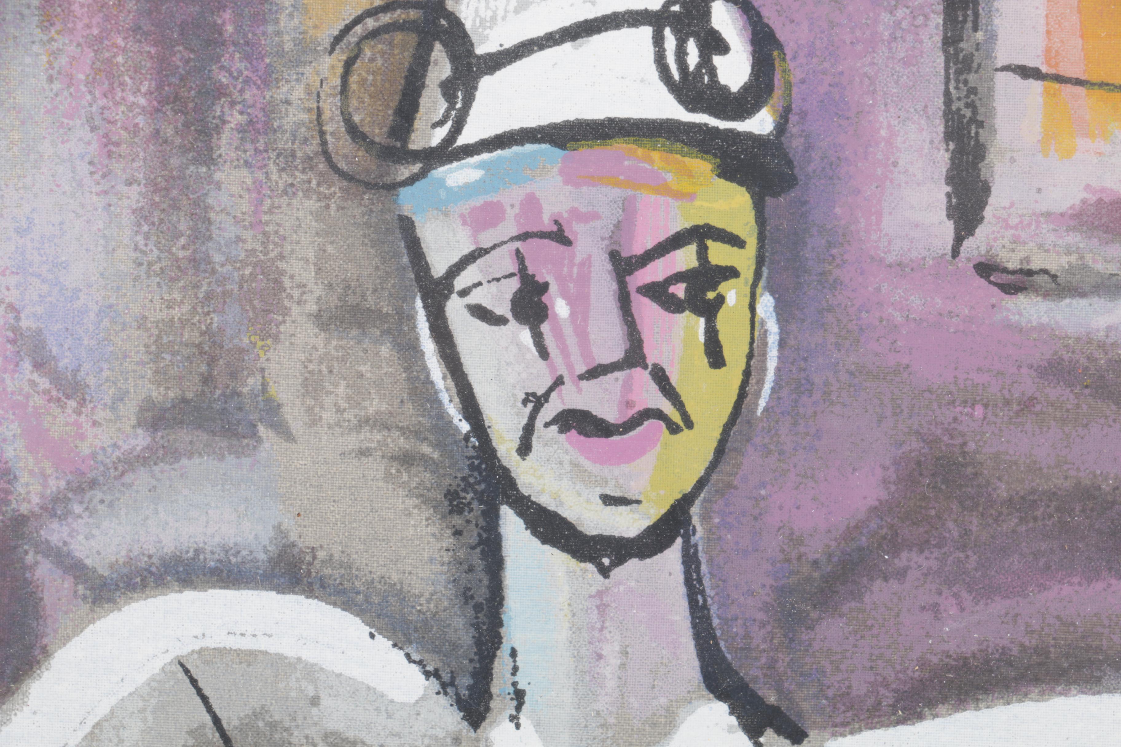 After Walter Philipp Serigraph on Paper of a Clown