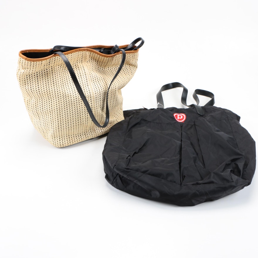 Vince Camuto Leather and Pure Barre Nylon Totes