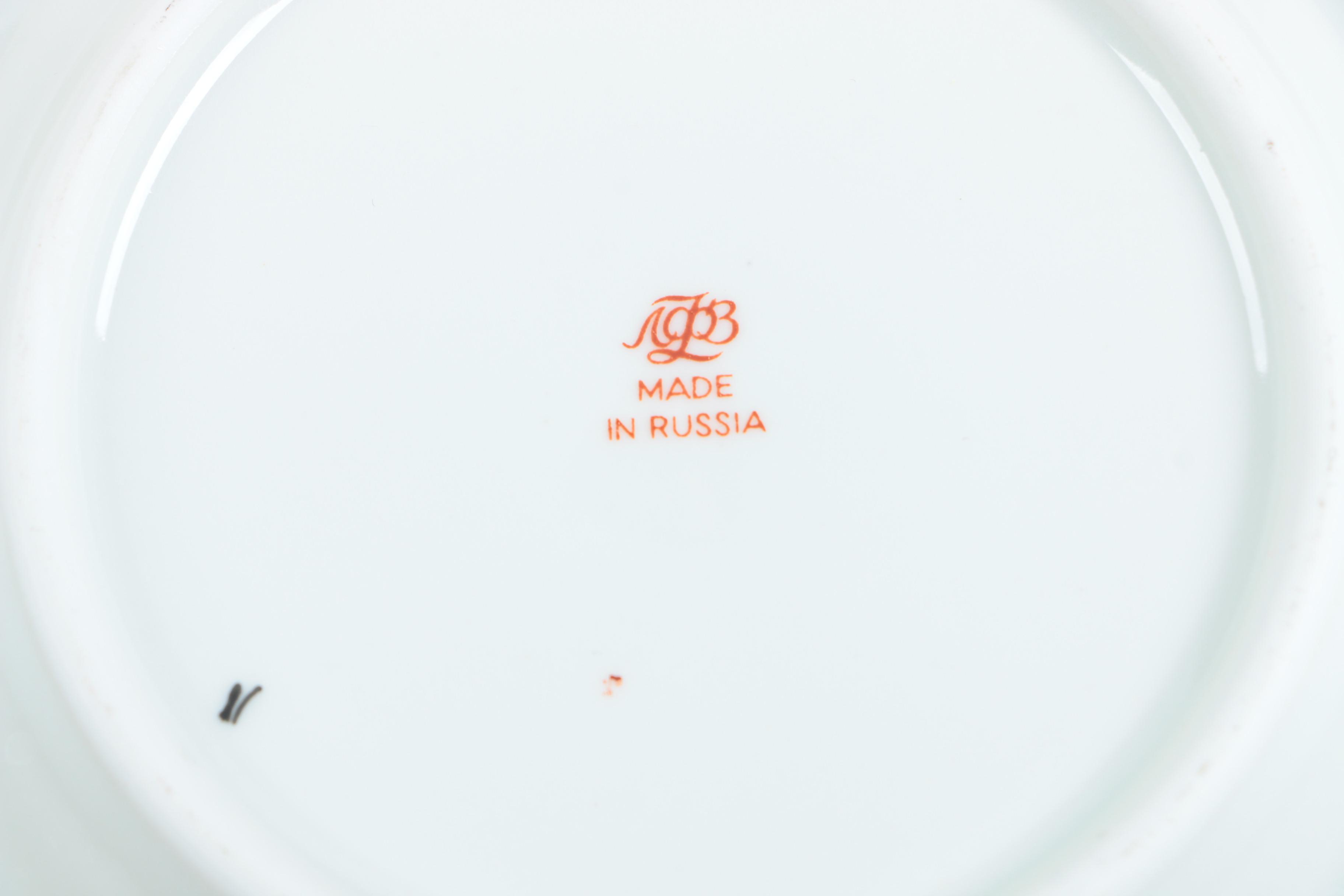 Russian Imperial Lomonosov "Blue Bells" Porcelain