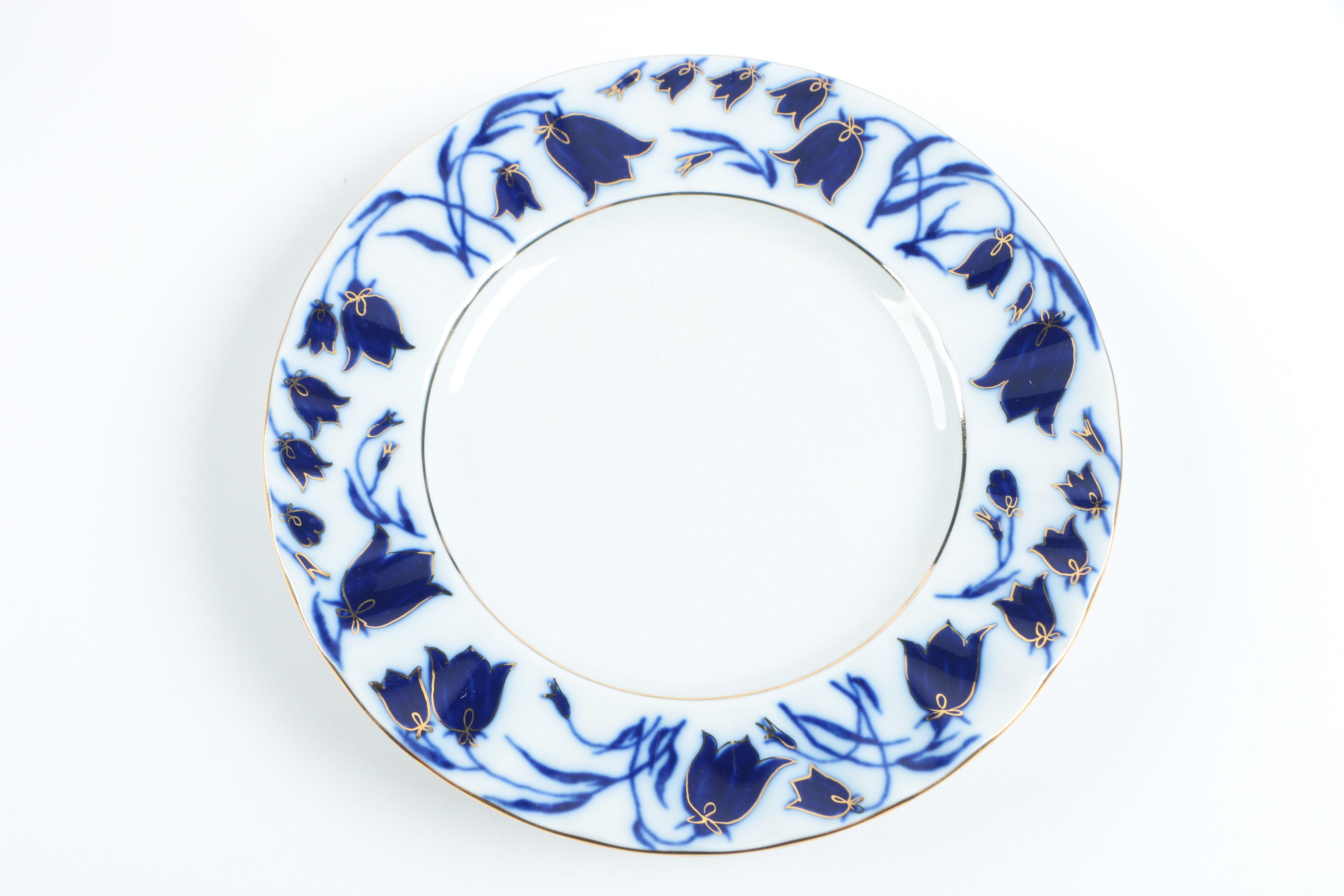 Russian Imperial Lomonosov "Blue Bells" Porcelain