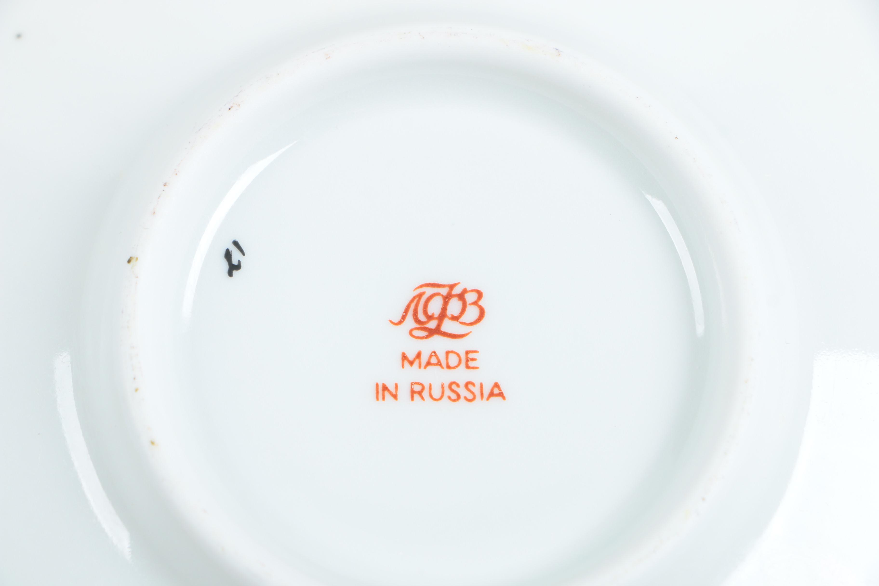 Russian Imperial Lomonosov "Blue Bells" Porcelain