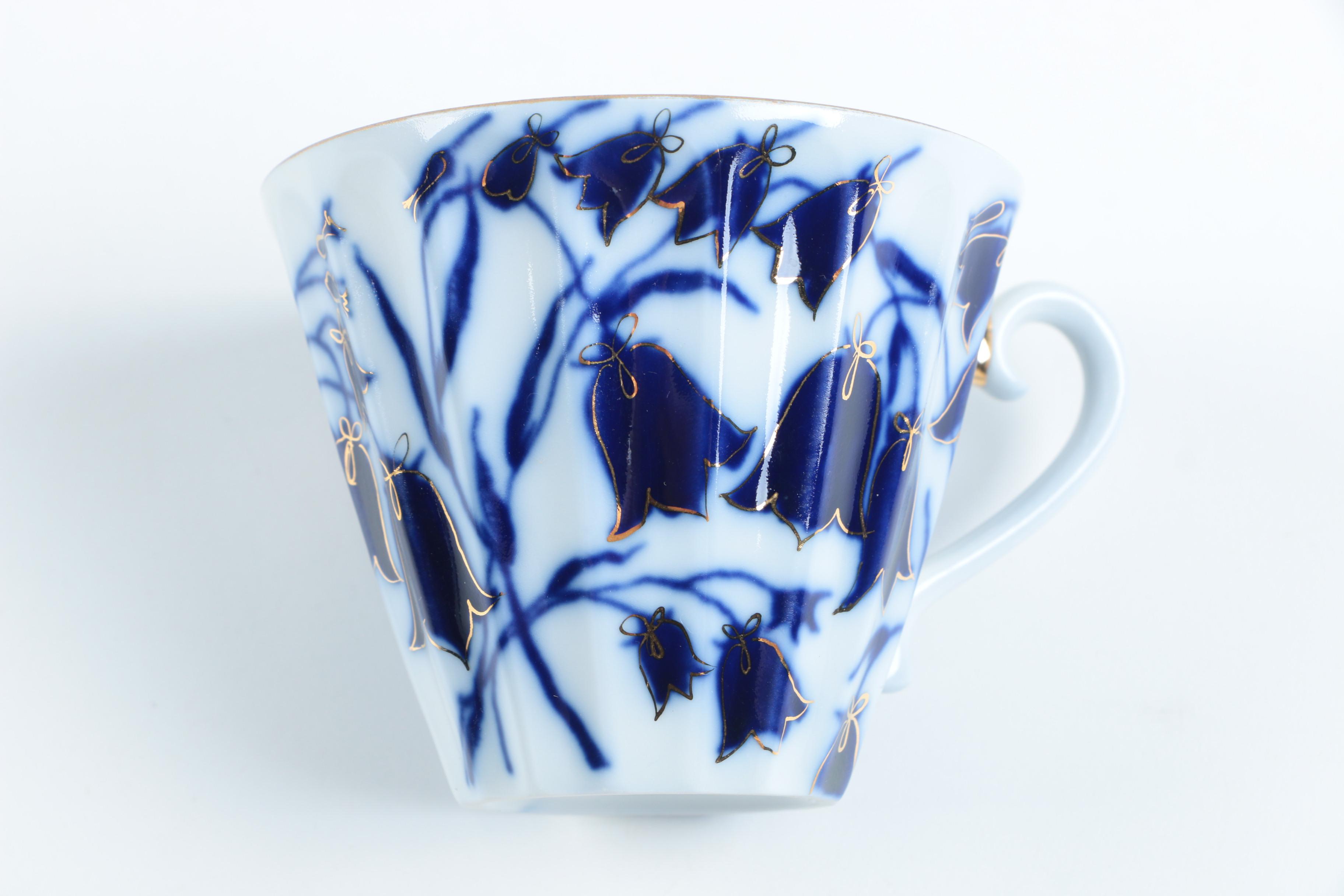 Russian Imperial Lomonosov "Blue Bells" Porcelain