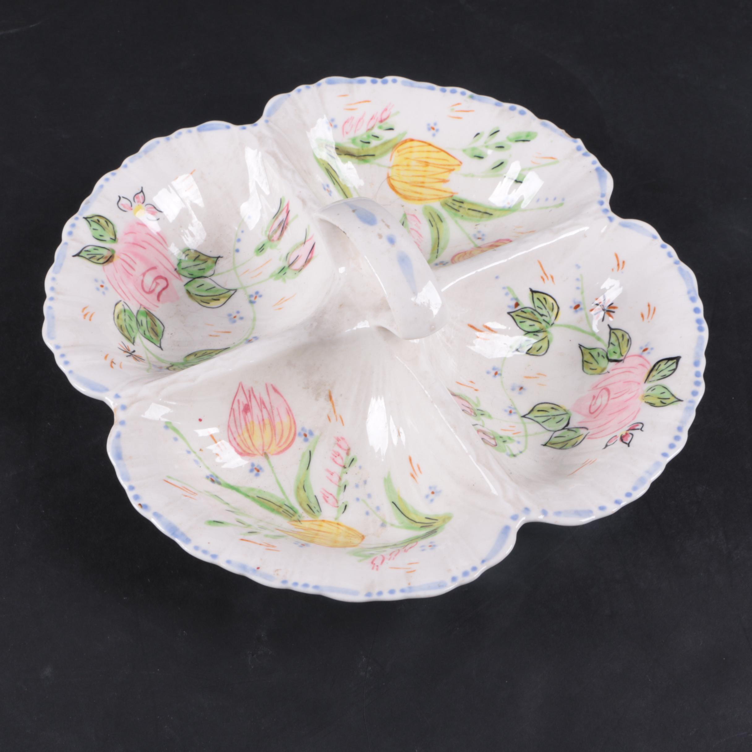Blue Ridge Earthenware Relish Dish and Decor