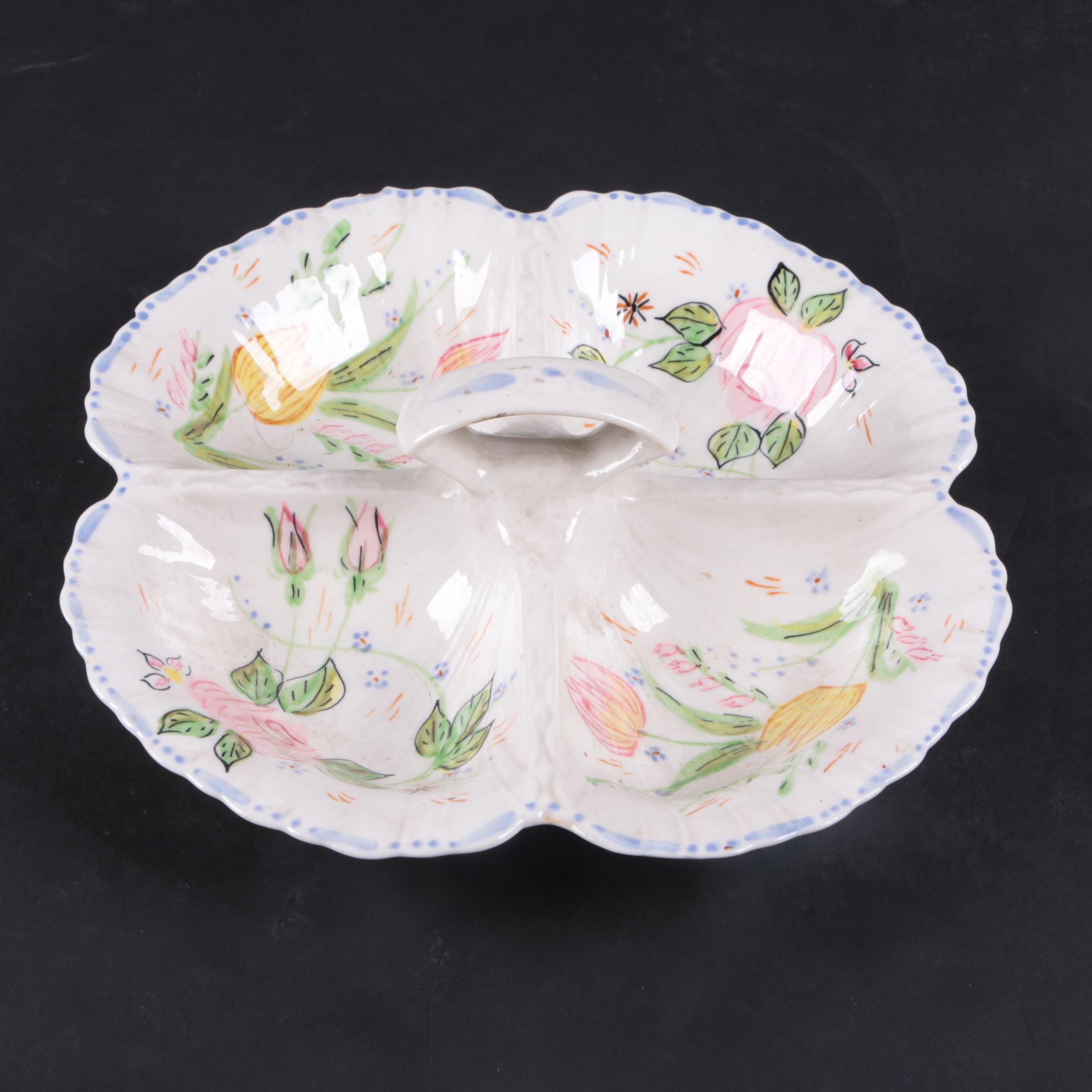 Blue Ridge Earthenware Relish Dish and Decor