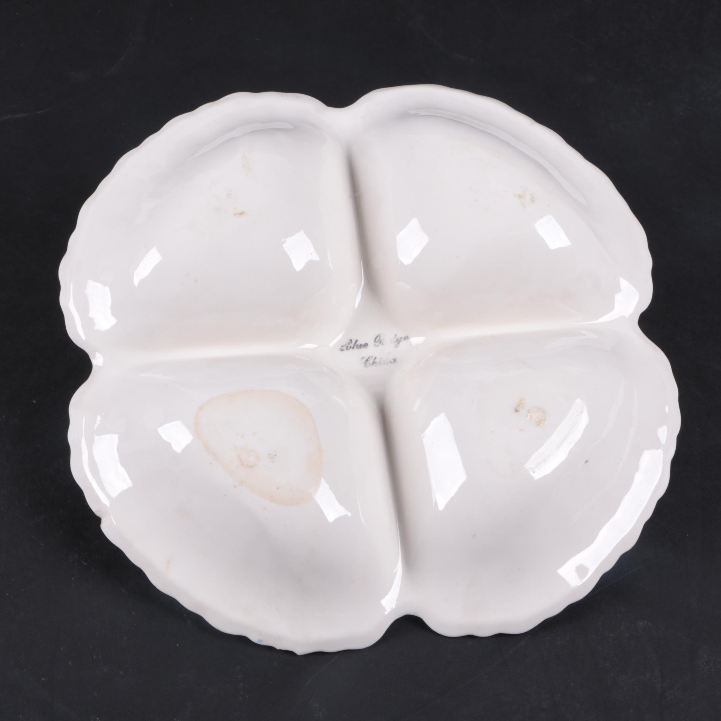Blue Ridge Earthenware Relish Dish and Decor