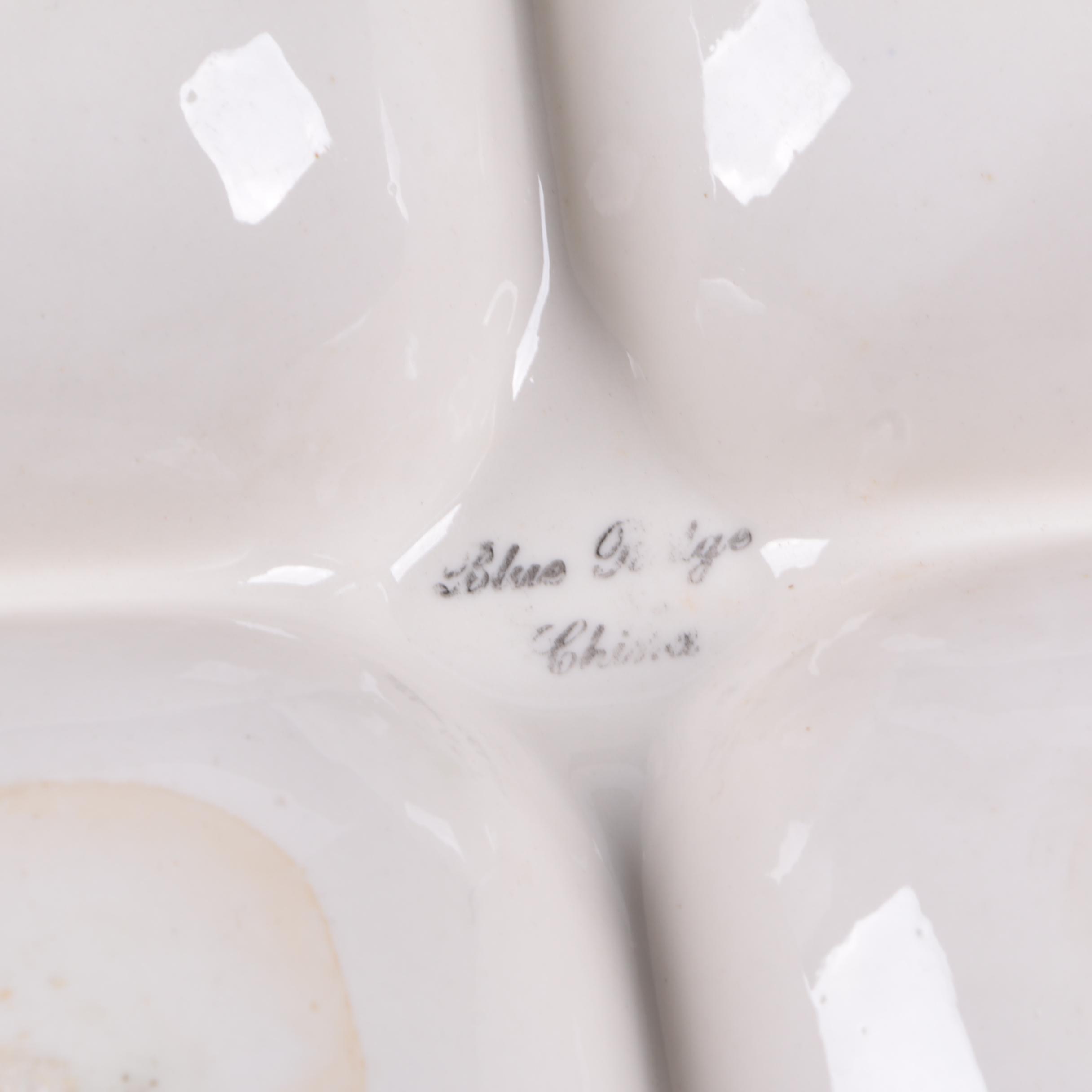 Blue Ridge Earthenware Relish Dish and Decor