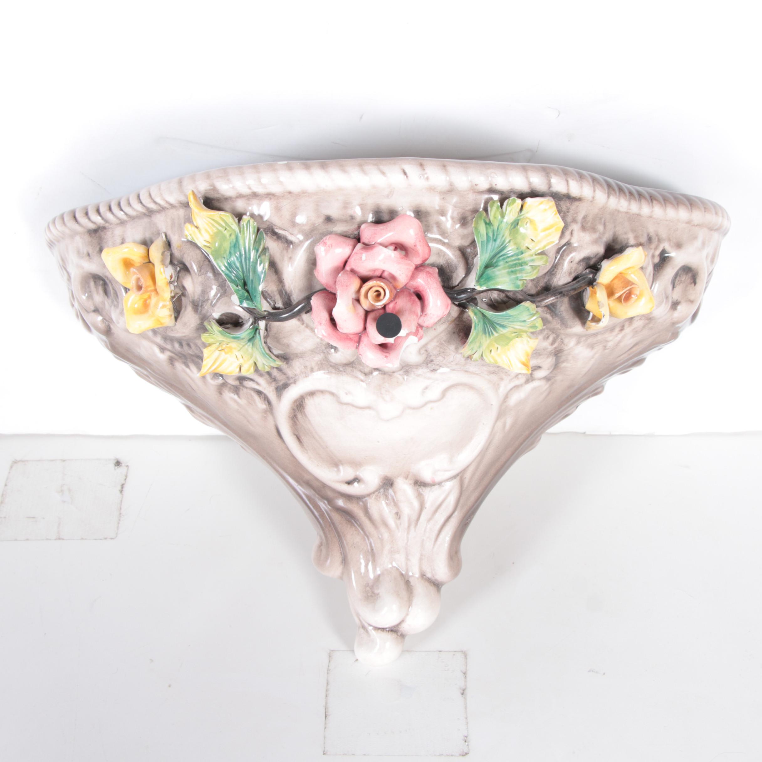 Capodimonte Ceramic Wall Shelf
