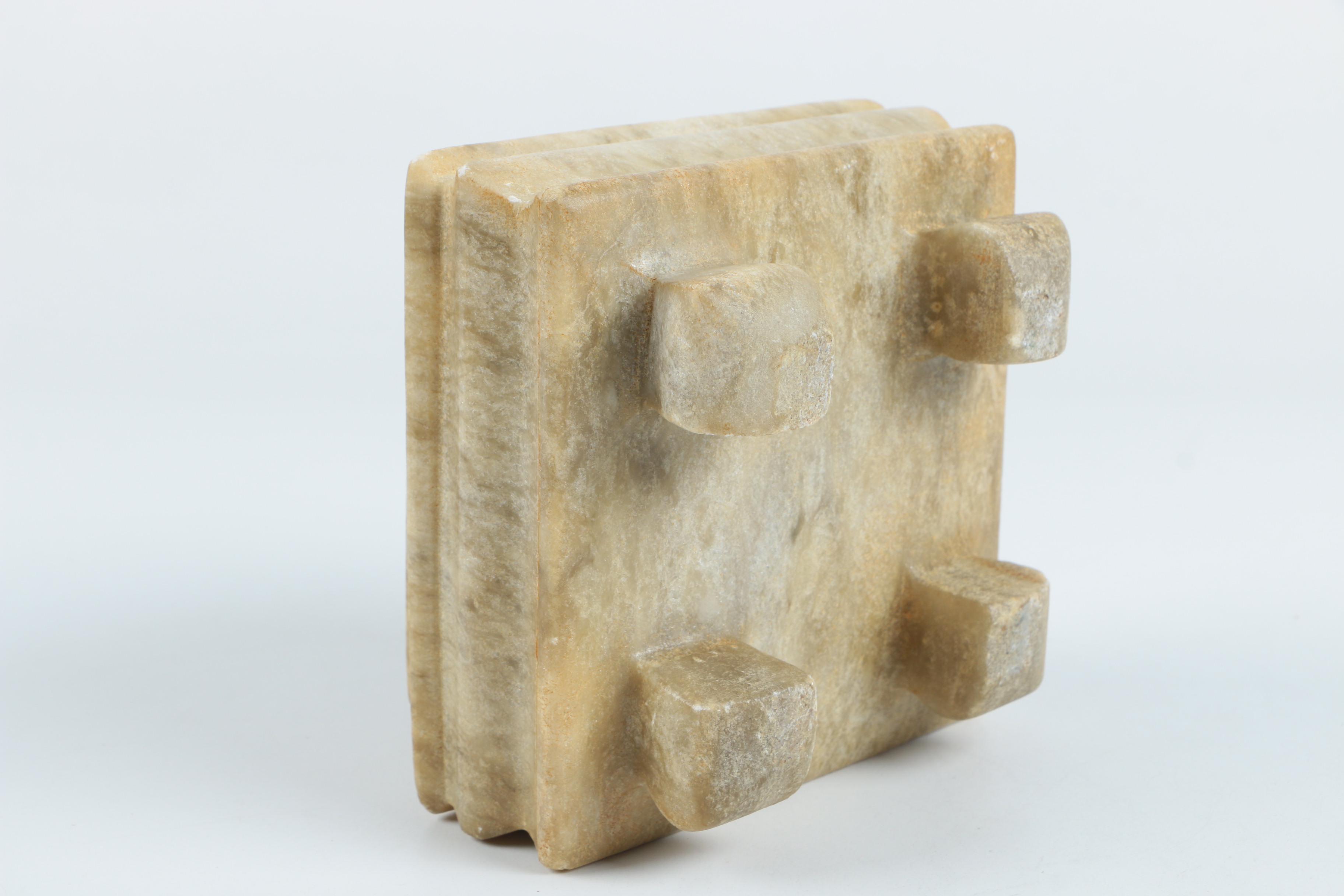 Vintage Alabaster Trinket Box and Candlestick