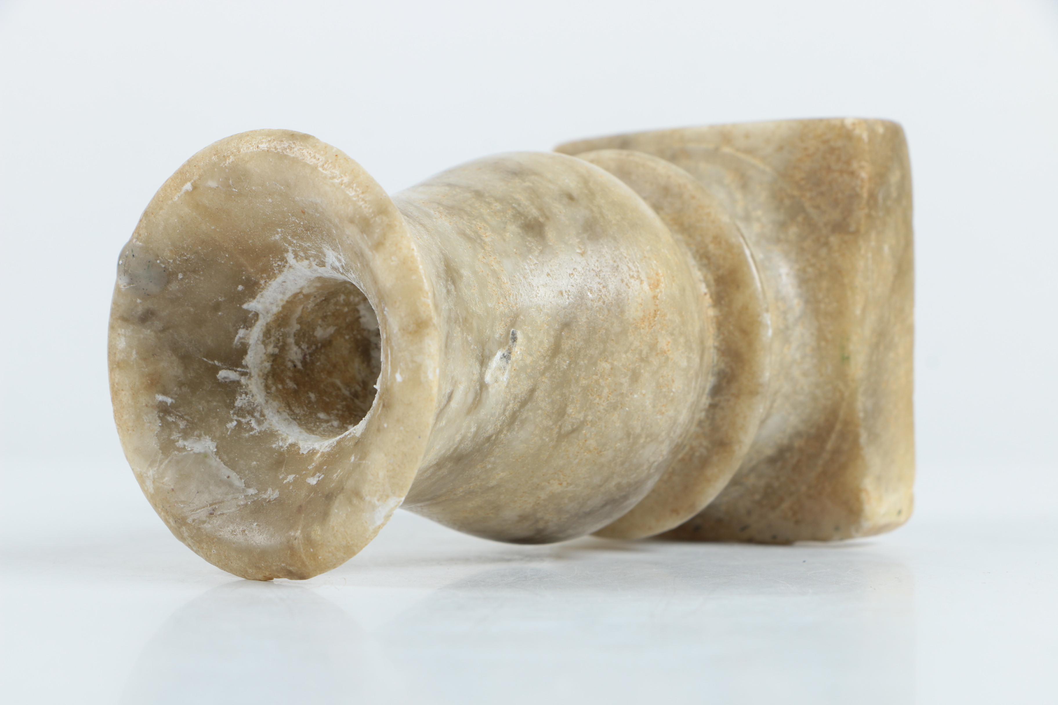 Vintage Alabaster Trinket Box and Candlestick