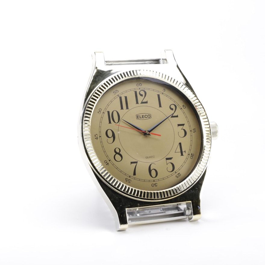 Large Wristwatch Mantle Clock