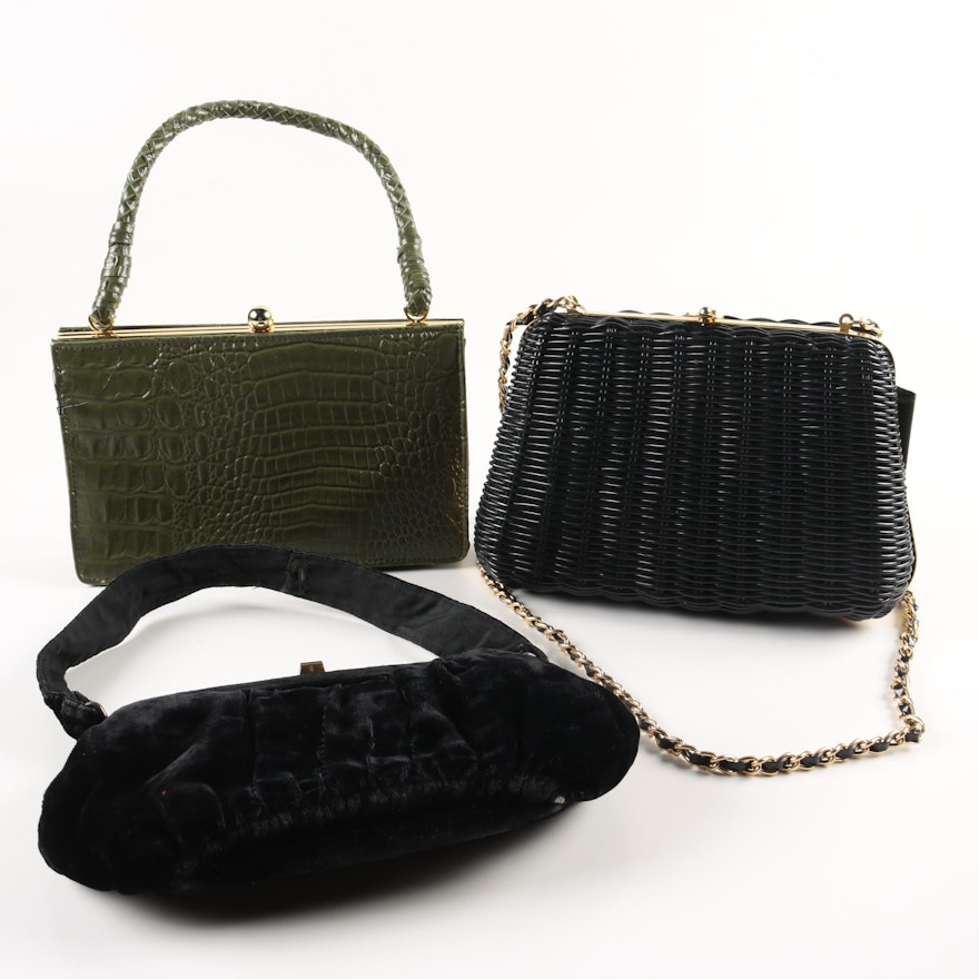 Handbags Including Vintage Velvet