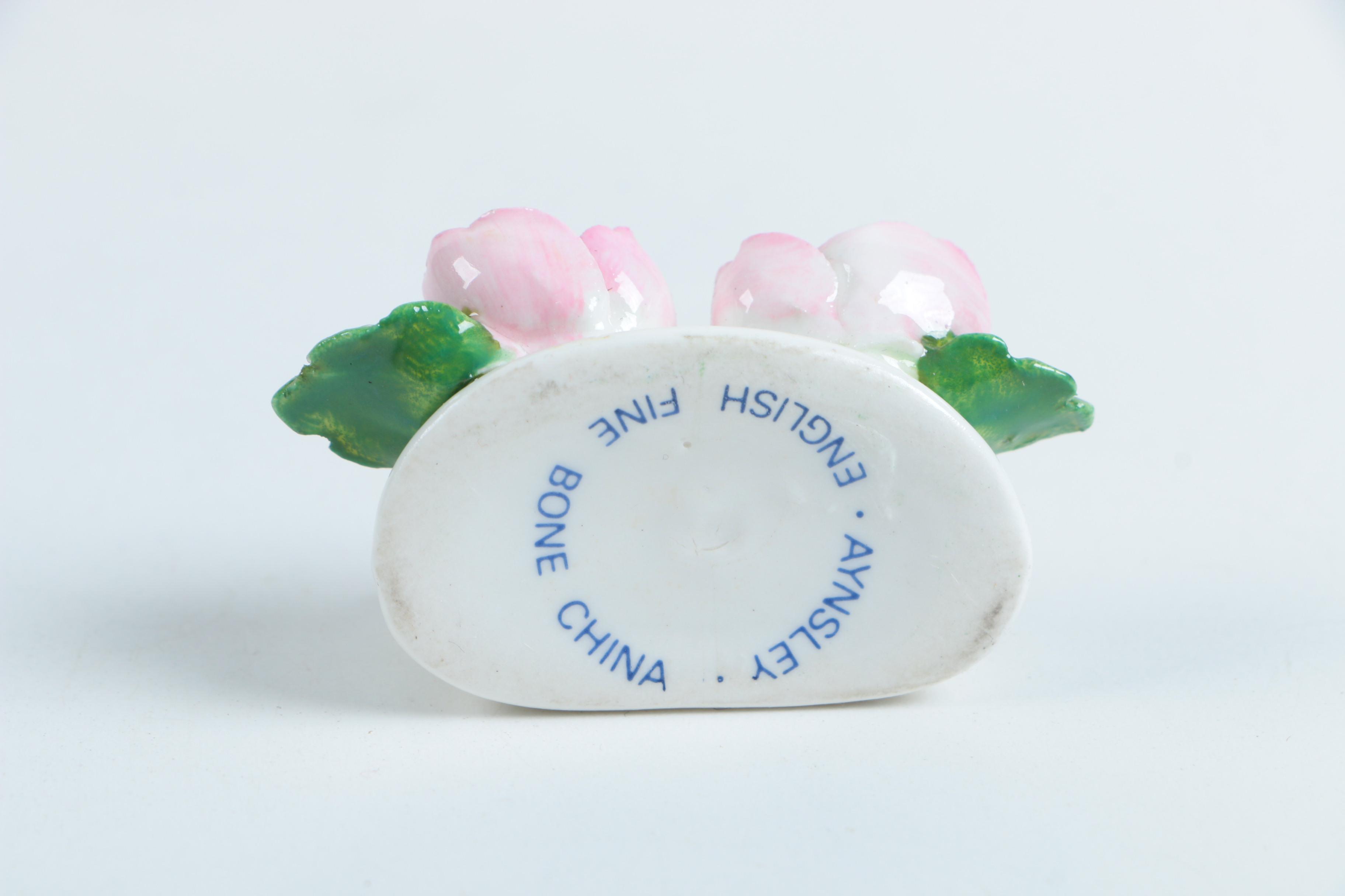 Collection of English Bone China Flowers Including Aynsley