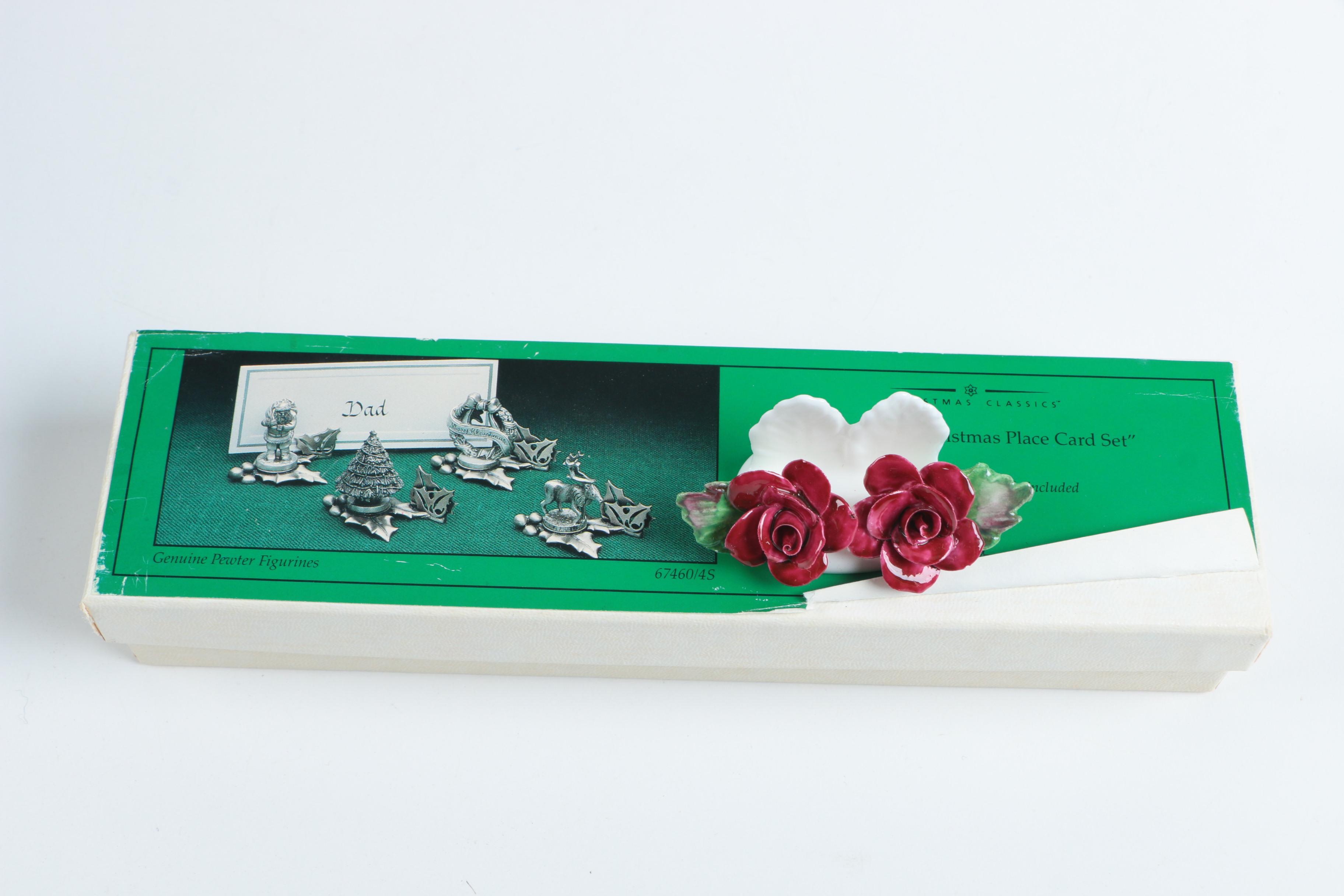 Collection of English Bone China Flowers Including Aynsley