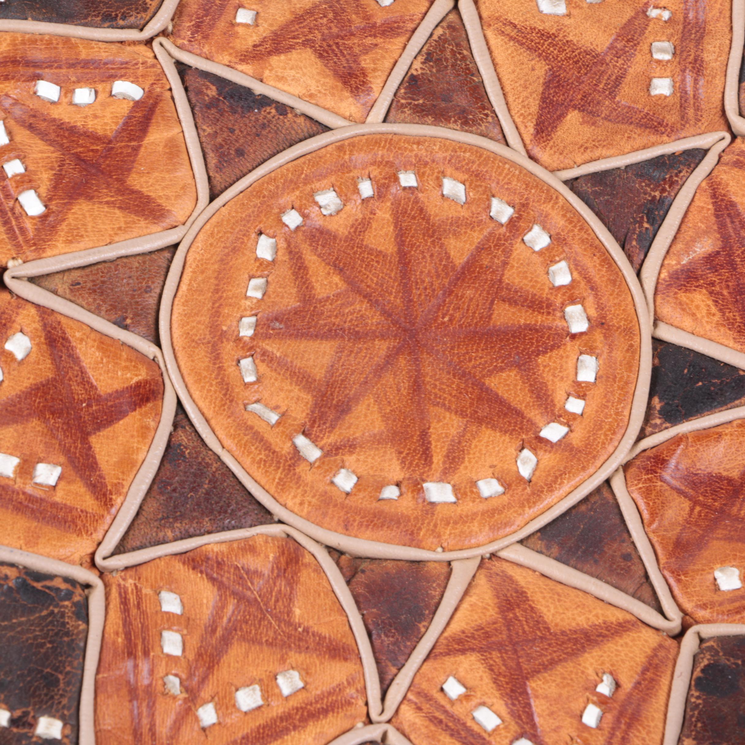 Leather Moroccan and Egyptian Style Unstuffed Poufs
