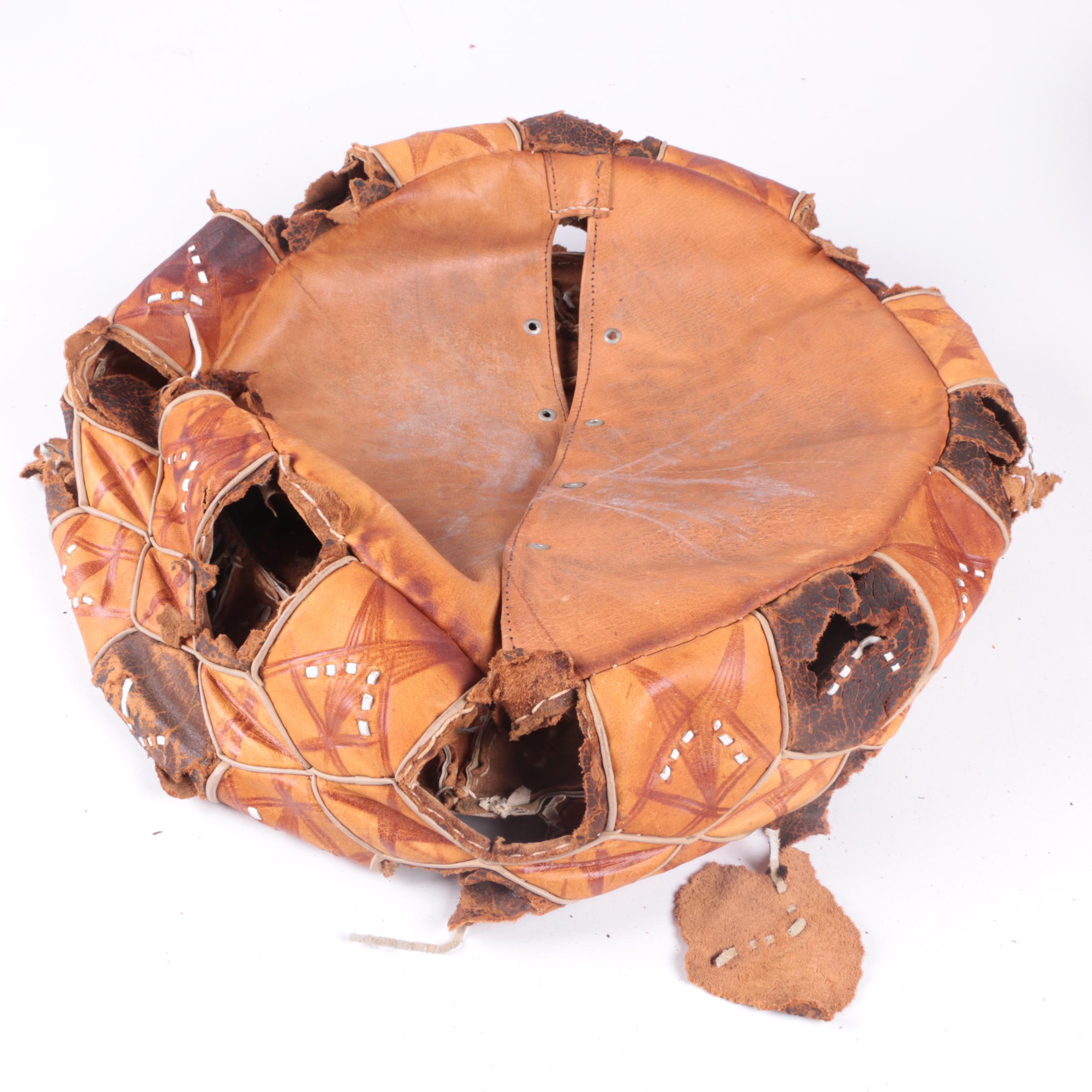 Leather Moroccan and Egyptian Style Unstuffed Poufs