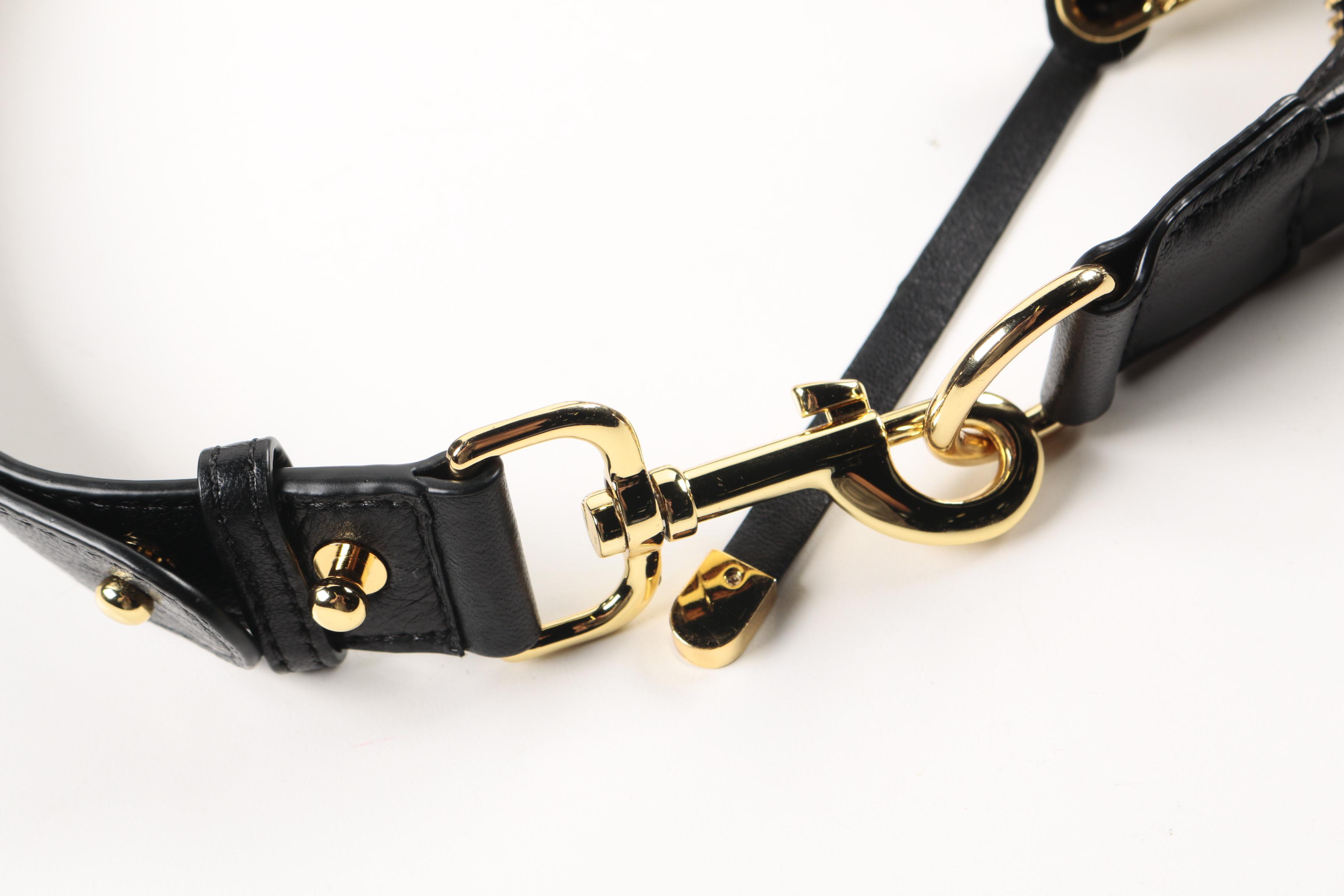 Badgley Mischka Black Leather Hobo Bag