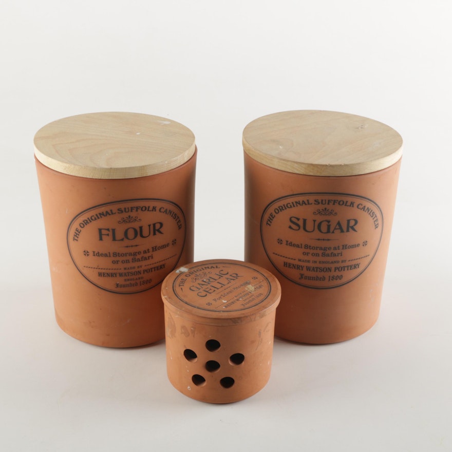 Terracotta Canisters from Henry Watson Pottery
