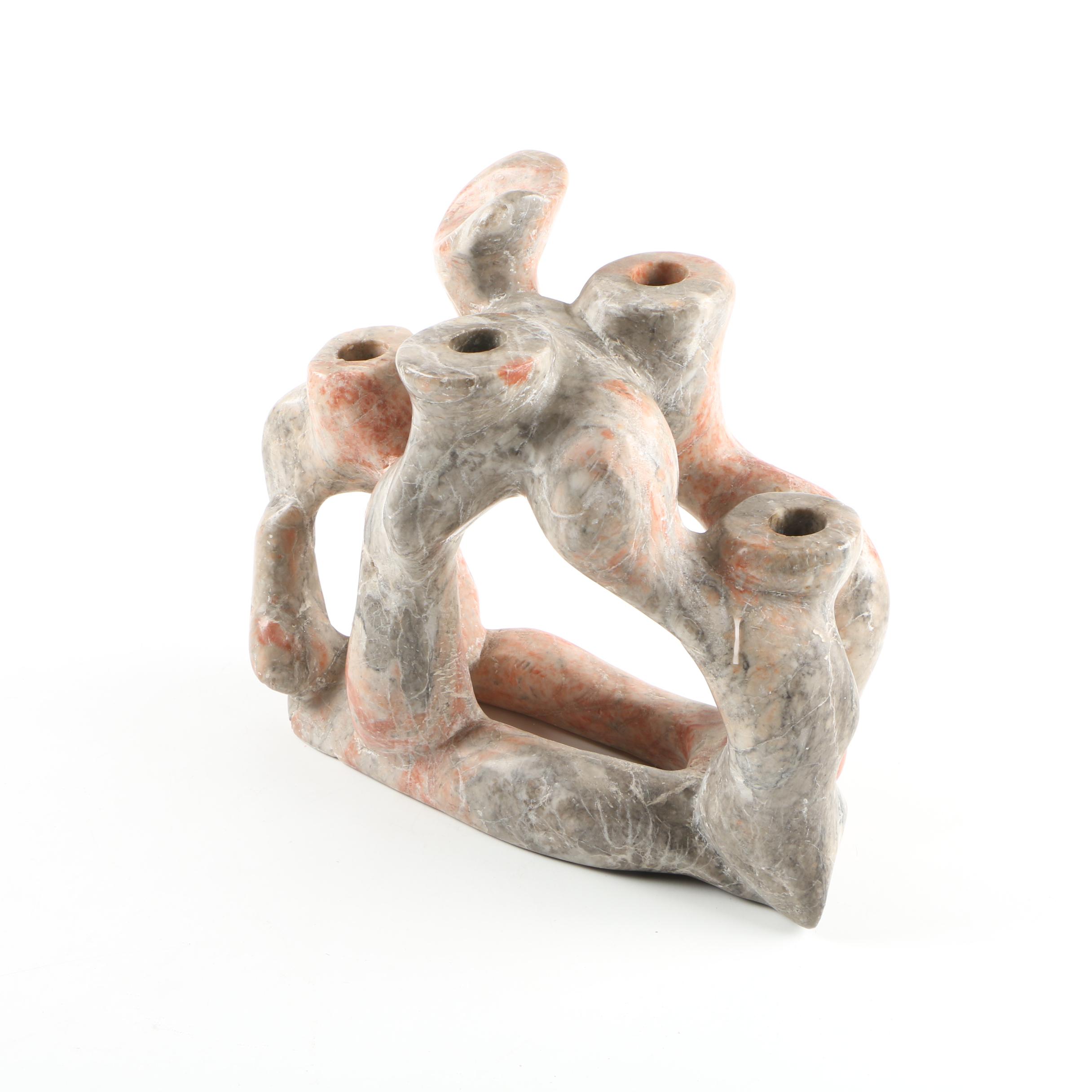 Soapstone Candle Holder