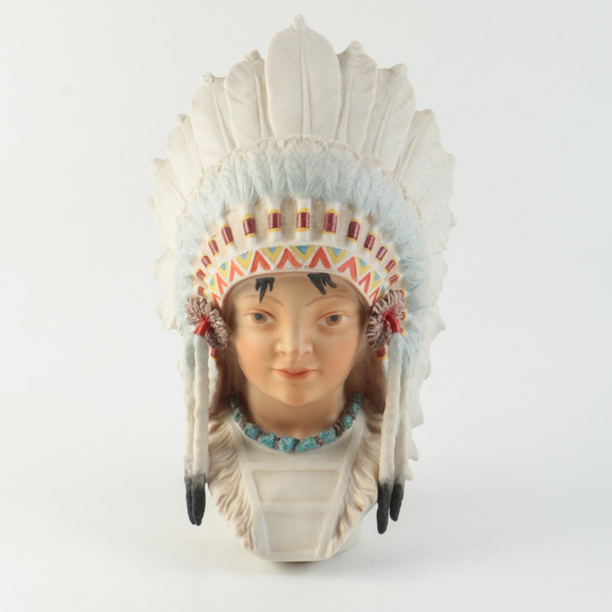 Cybis "Little Eagle" Porcelain Bust