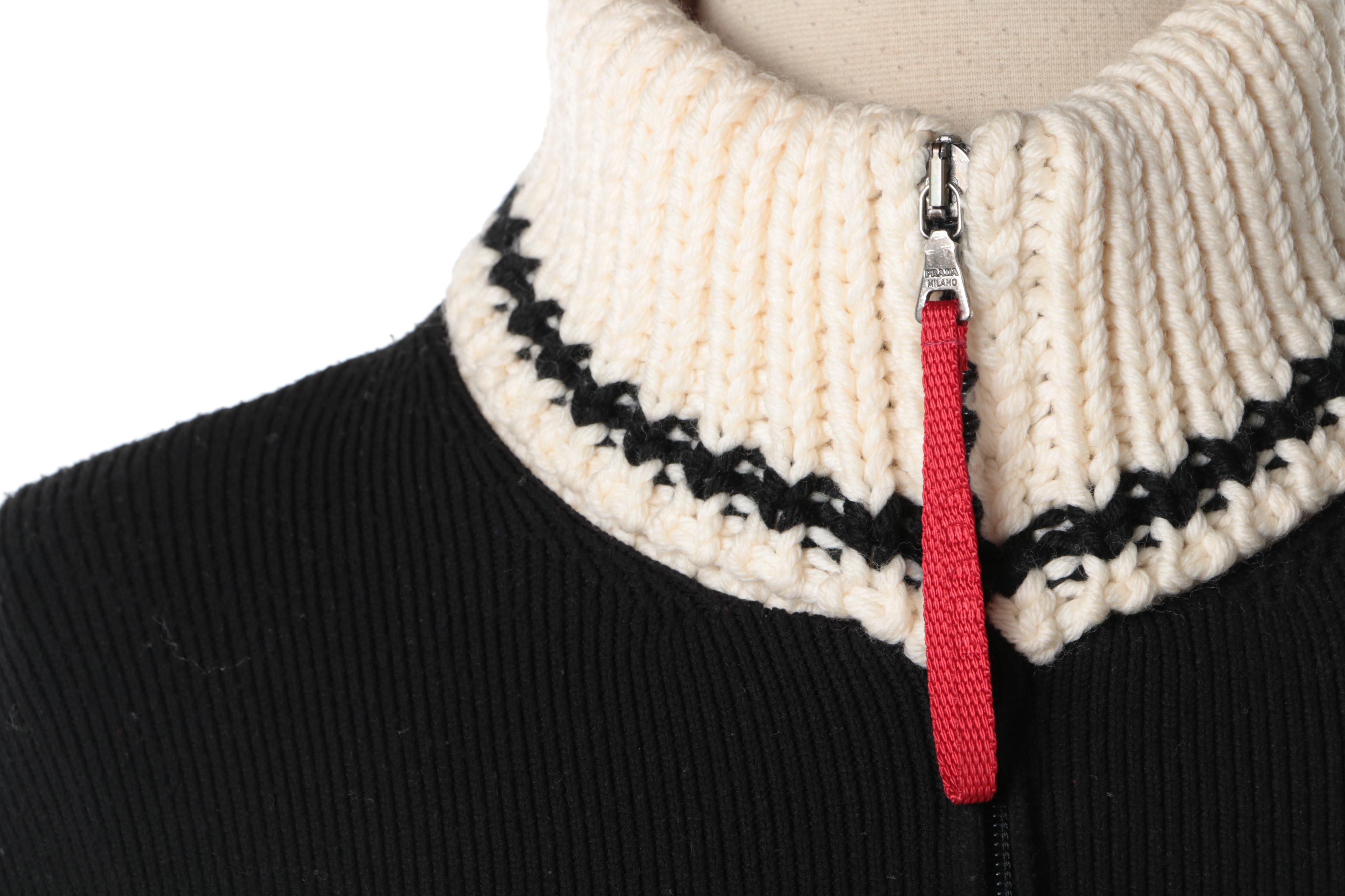 Prada Zip Up Sweater Jacket