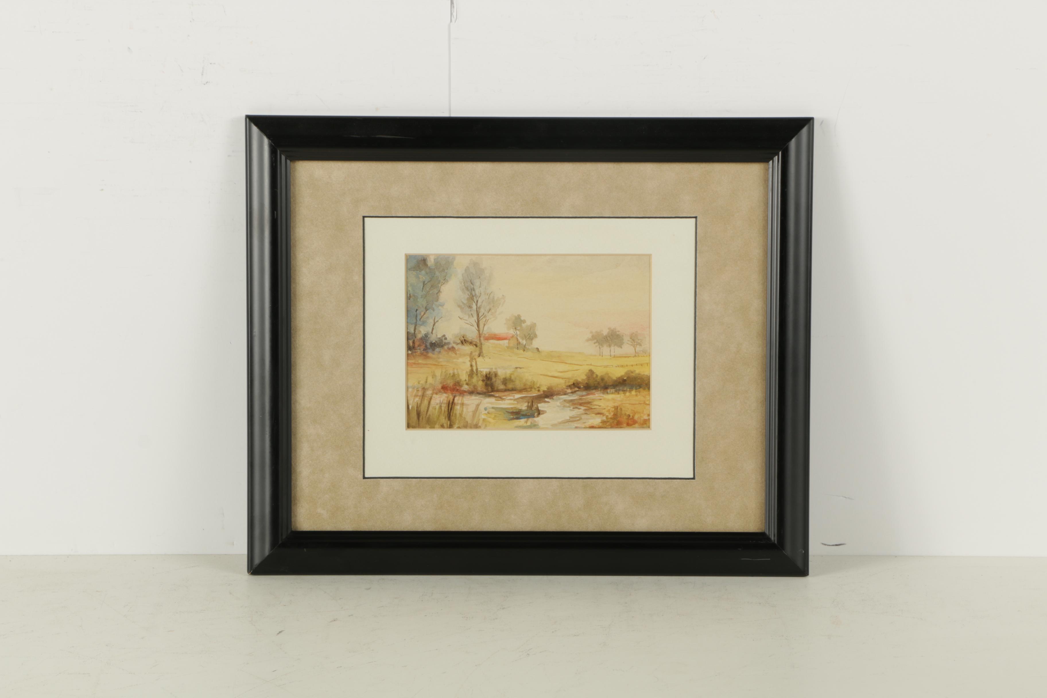 Watercolor Landscape Paintings Featuring J. Shoemaker