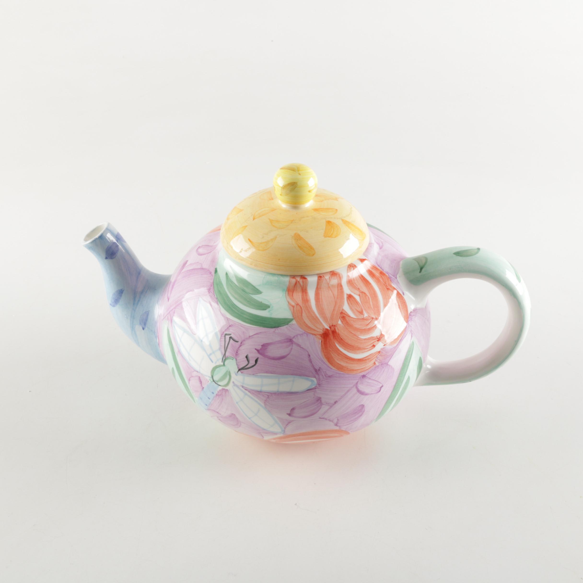 Bella "Backyard Friends" Porcelain Teapot