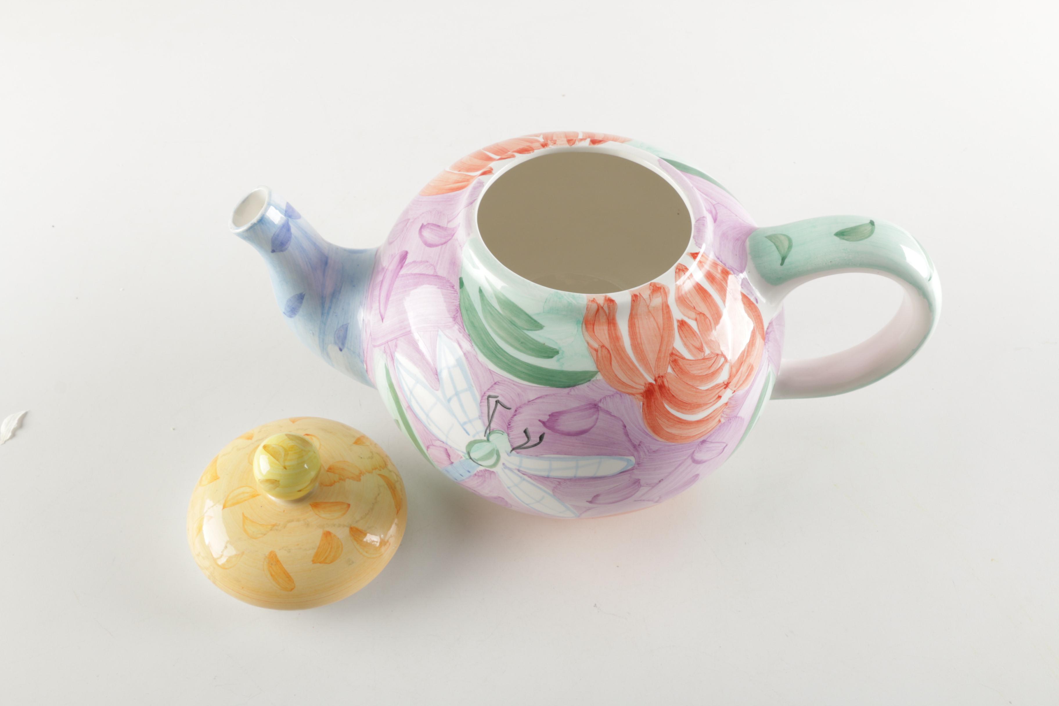 Bella "Backyard Friends" Porcelain Teapot