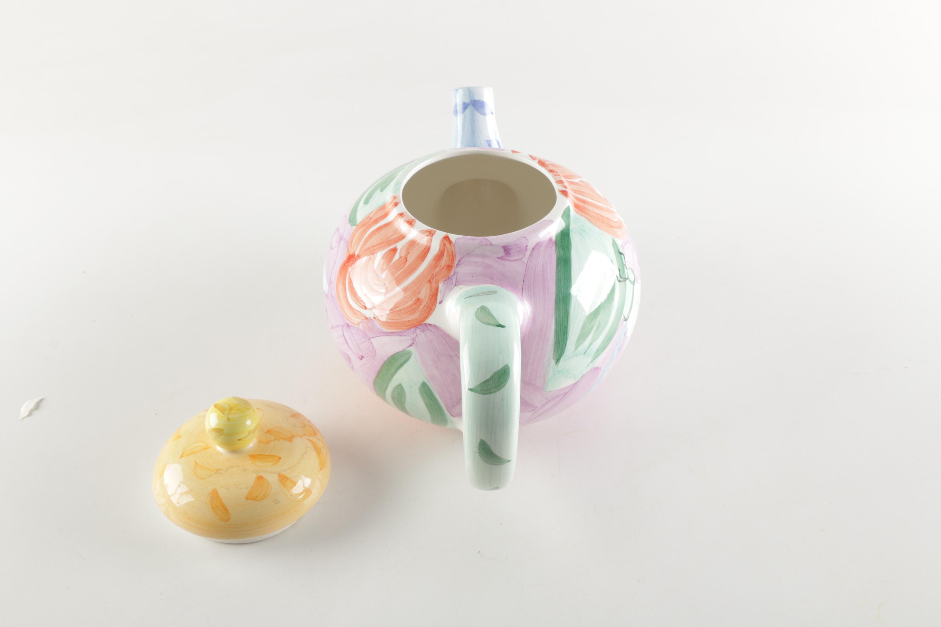 Bella "Backyard Friends" Porcelain Teapot