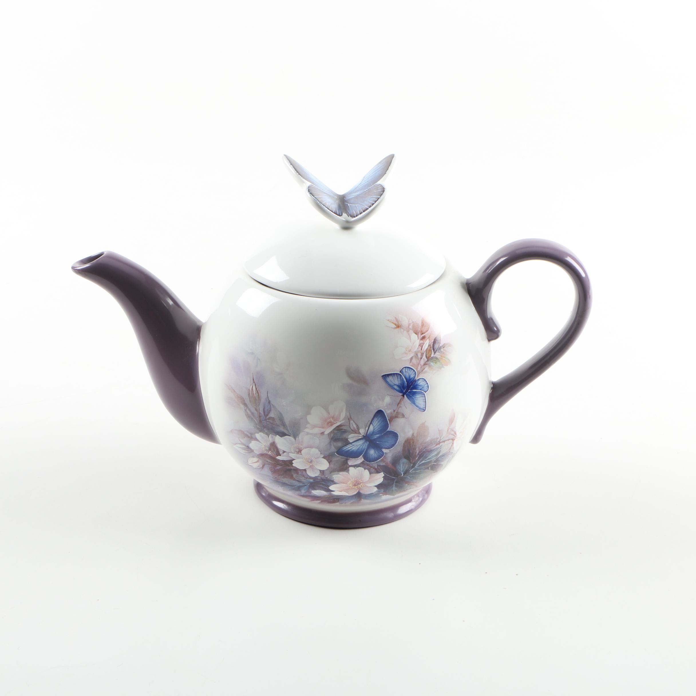Lena Lici "Blossoms and Butterflies" Teapot