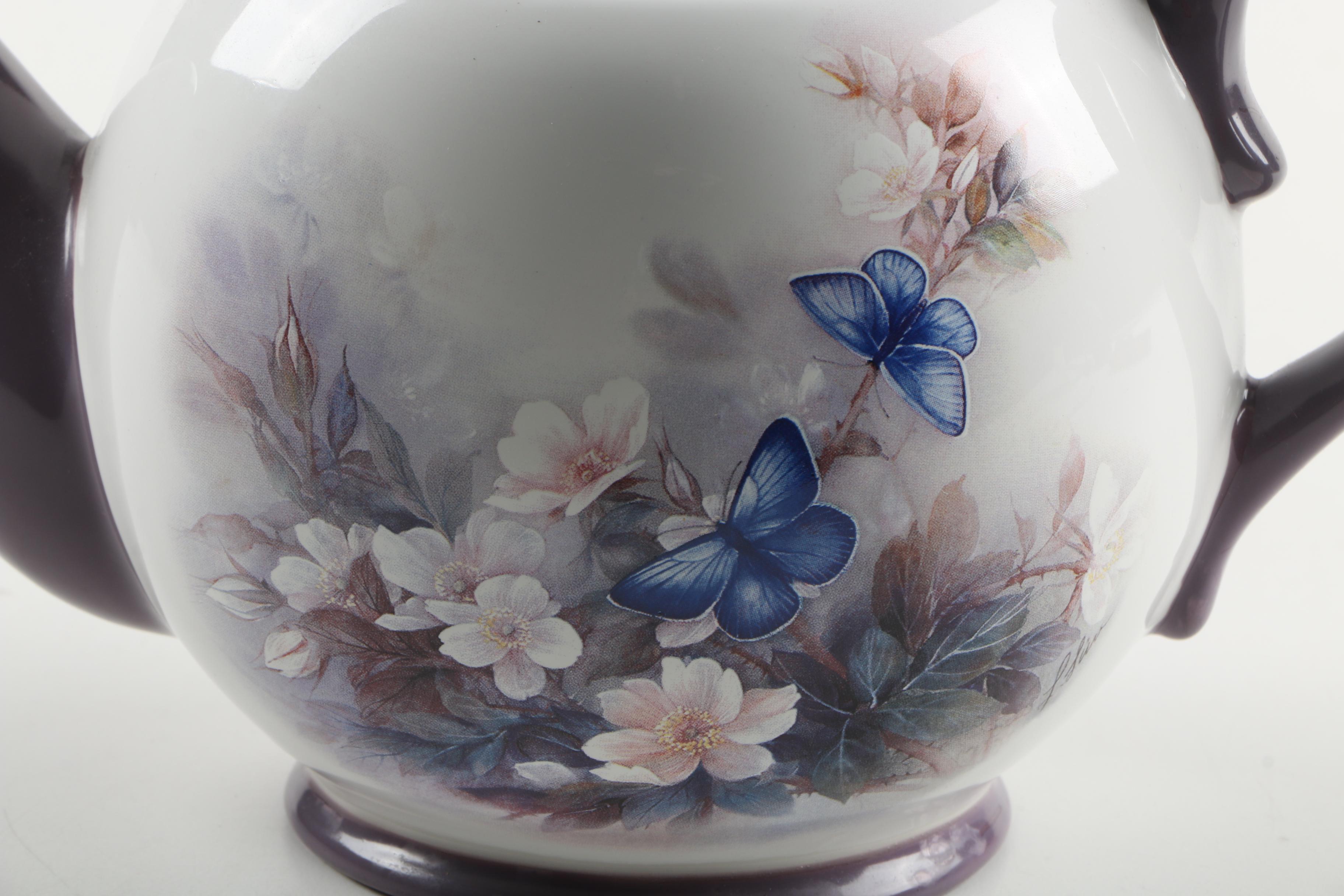 Lena Lici "Blossoms and Butterflies" Teapot