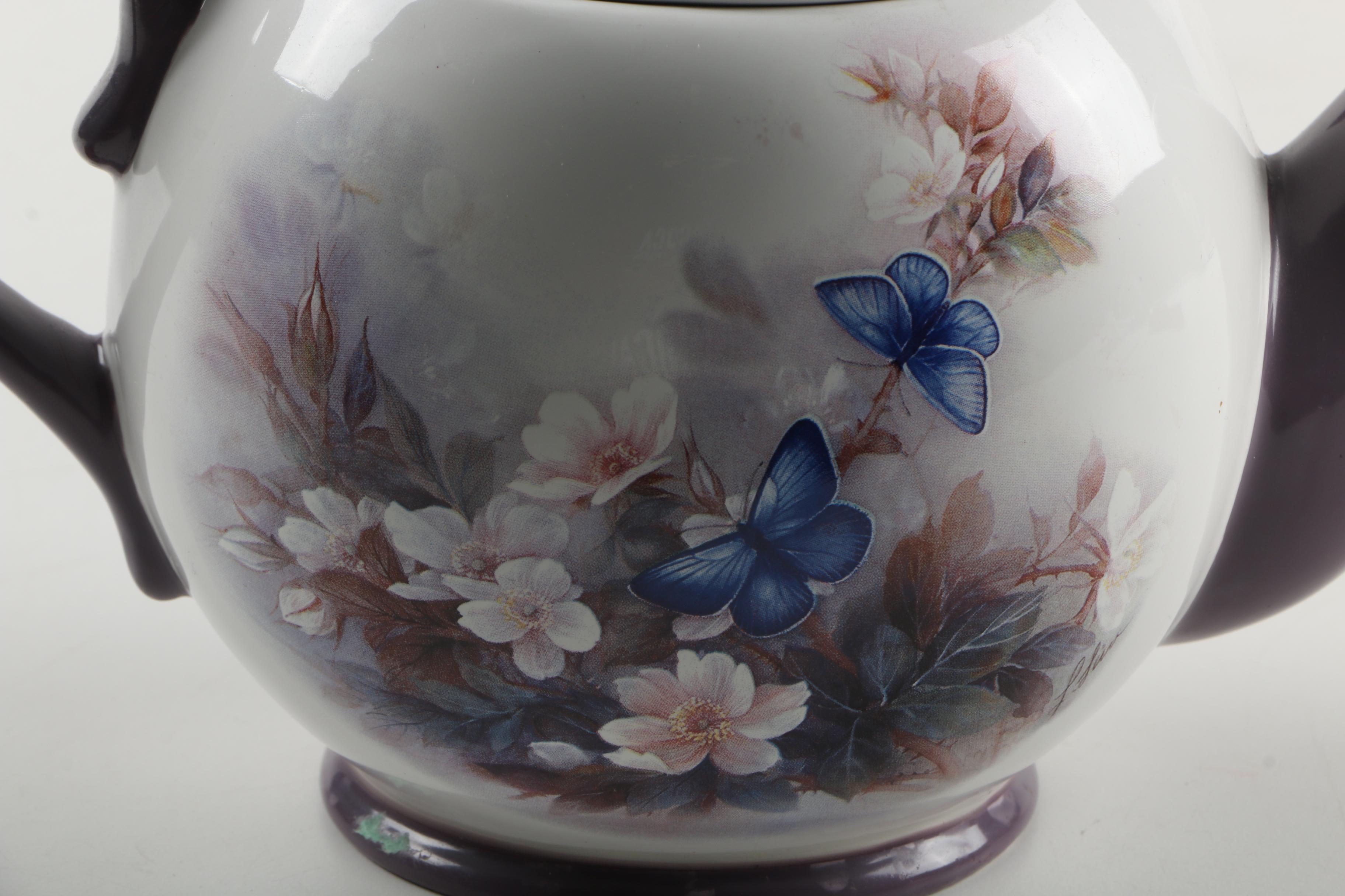 Lena Lici "Blossoms and Butterflies" Teapot