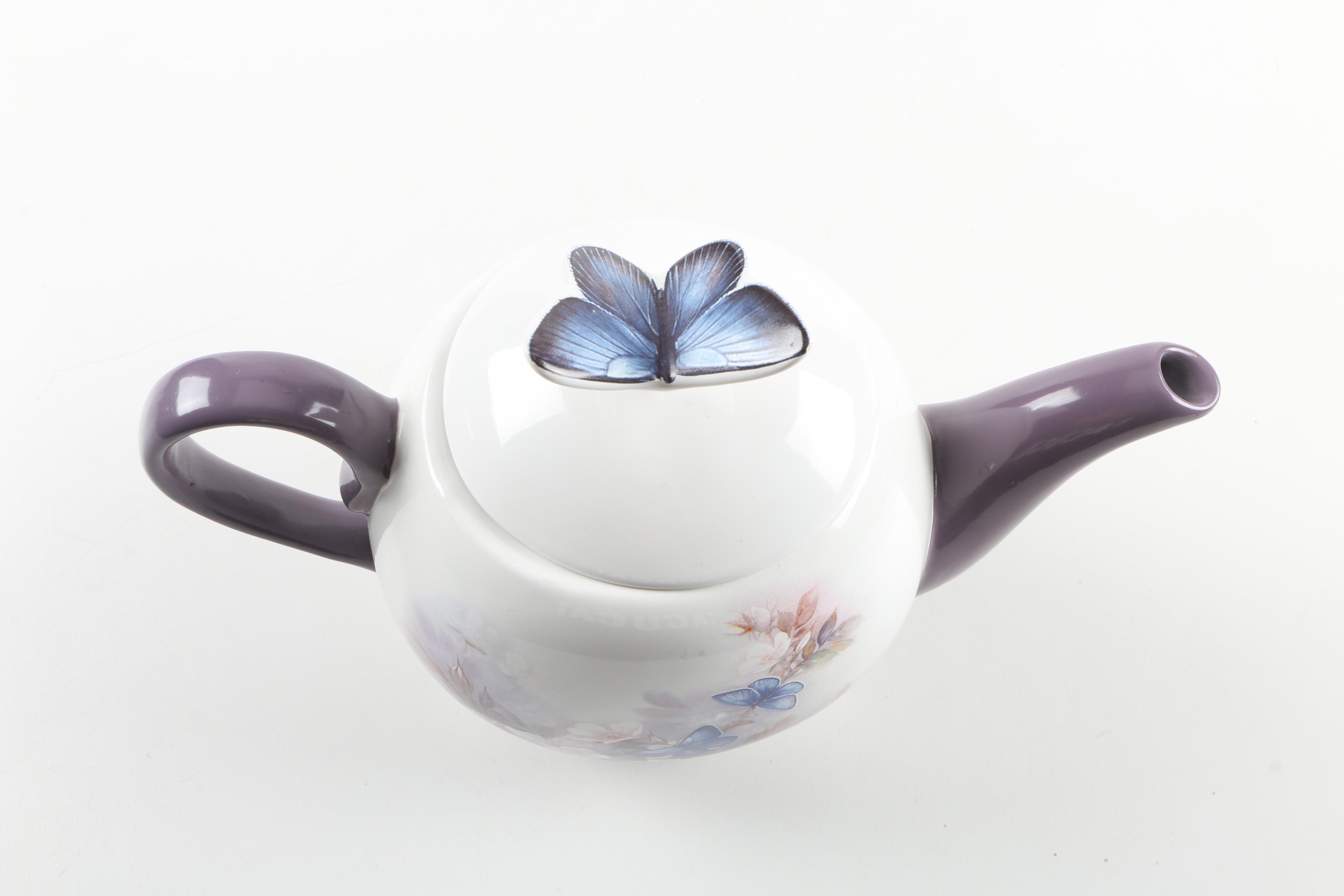 Lena Lici "Blossoms and Butterflies" Teapot
