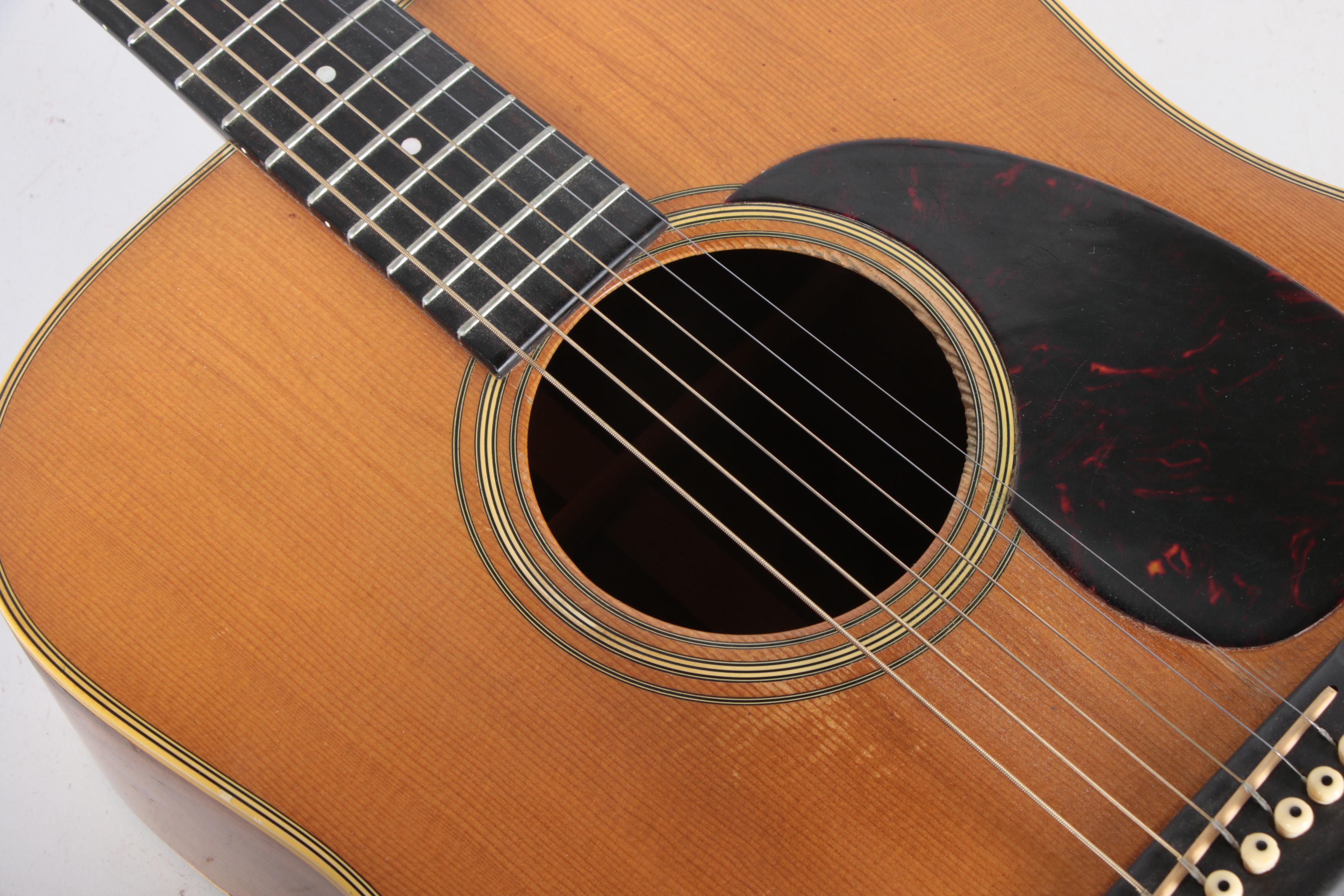 Vintage C. F. Martin D-28 Dreadnought Style Acoustic Guitar and Case