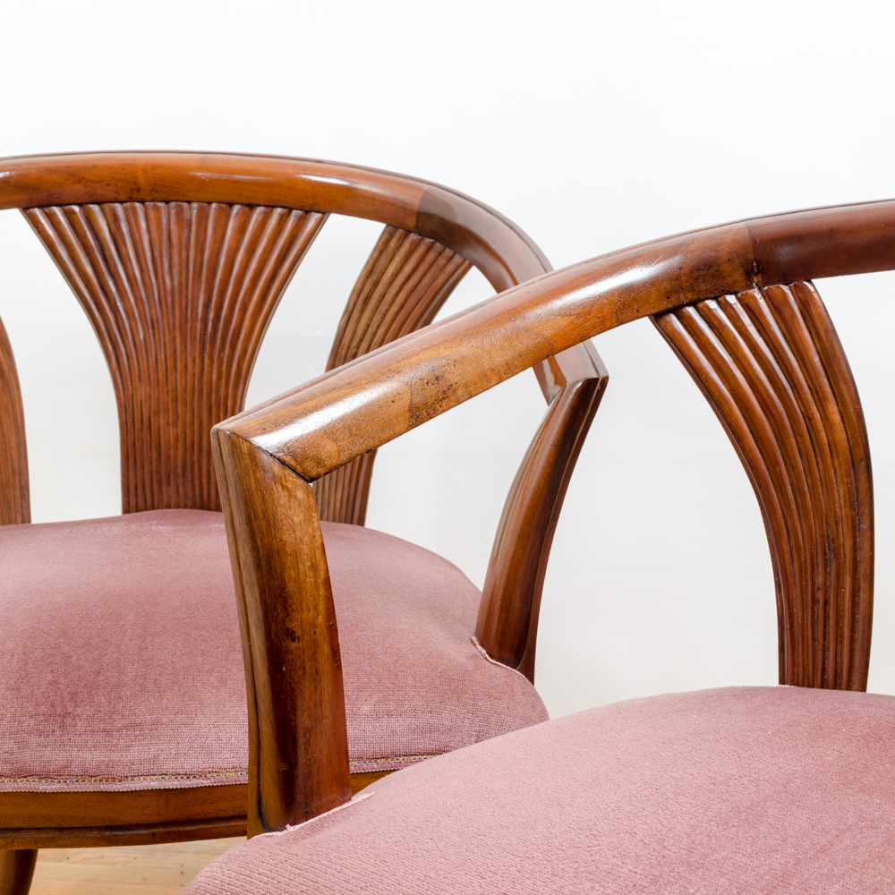 Deco Revival Club Chair Pair