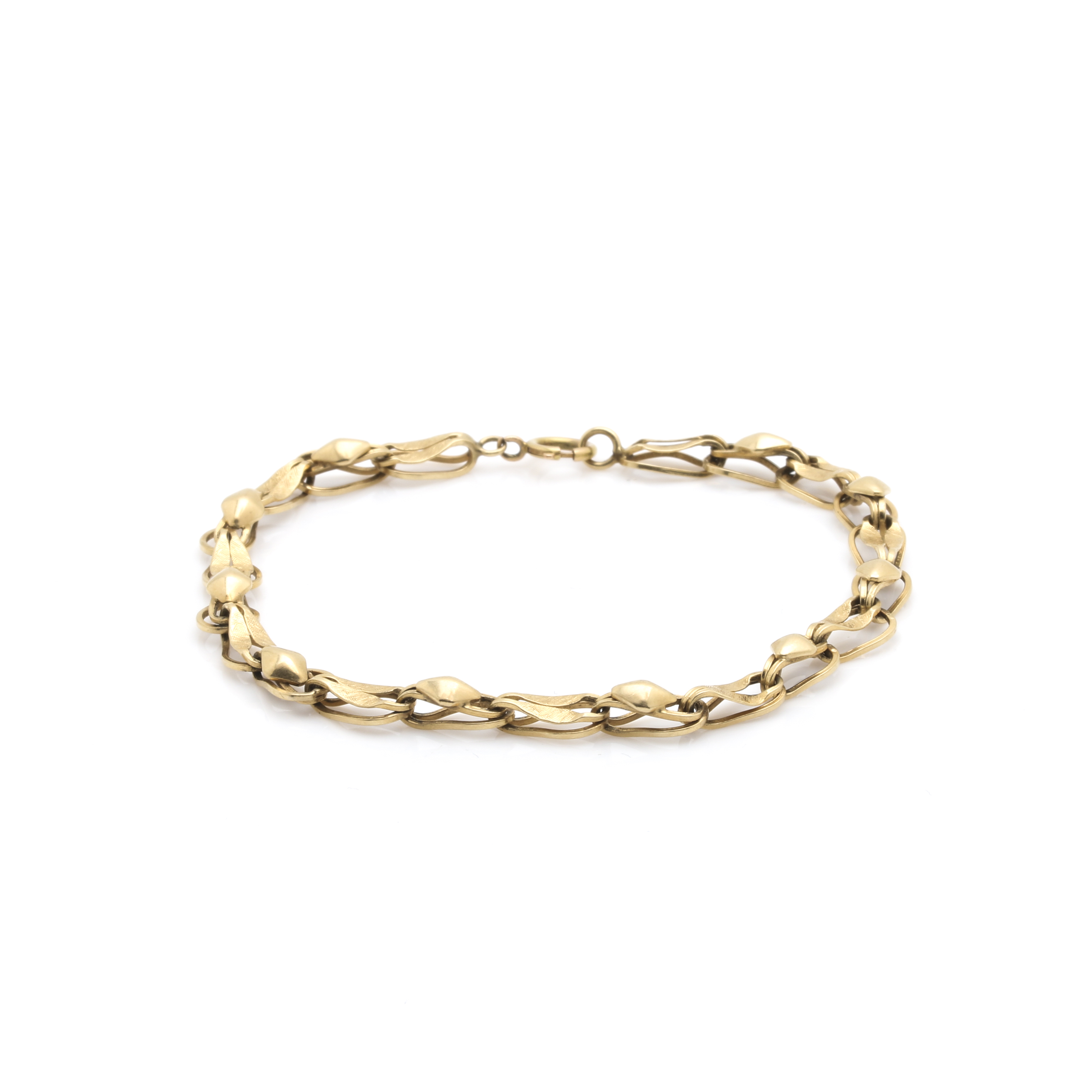 14K Yellow Gold Custom Link Bracelet