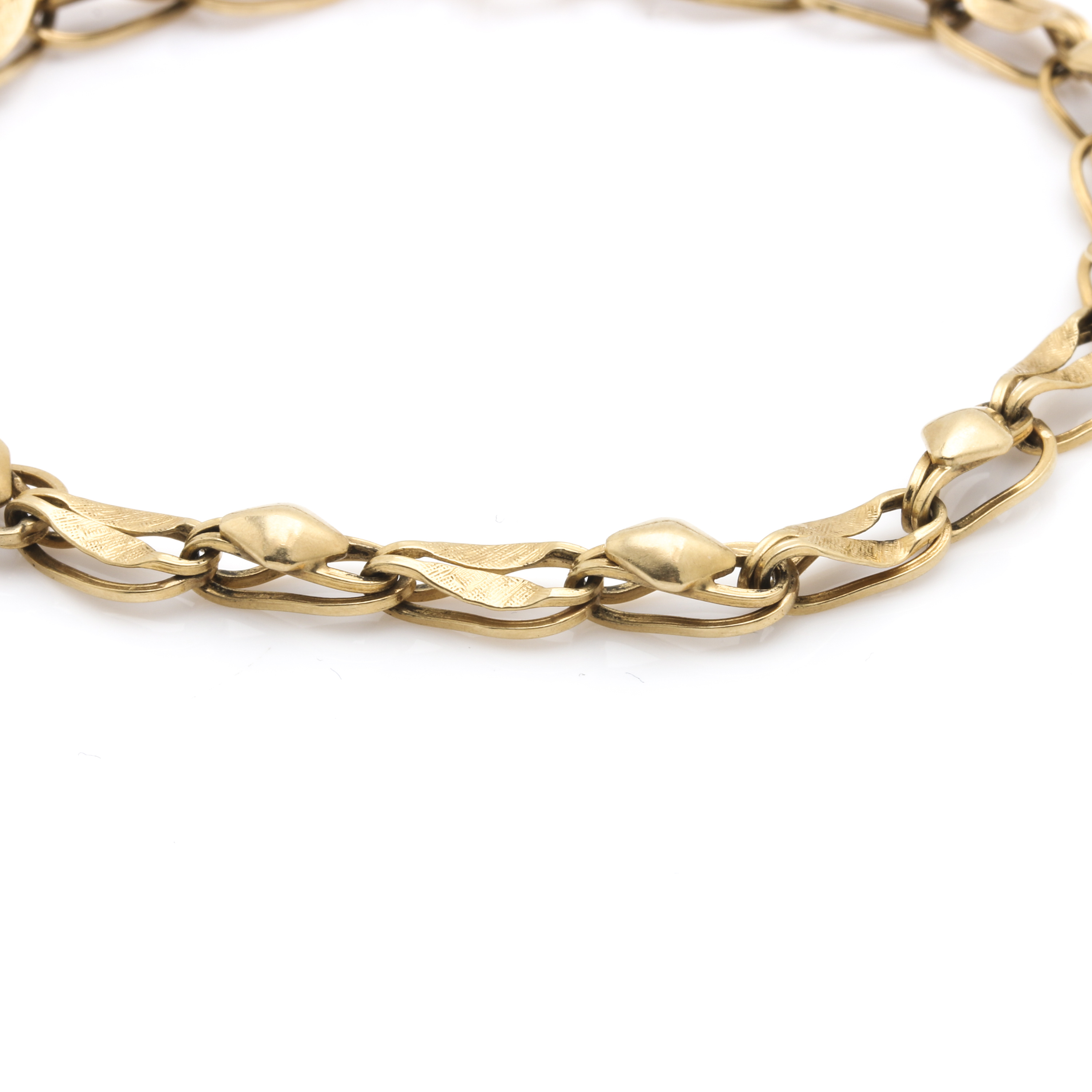 14K Yellow Gold Custom Link Bracelet