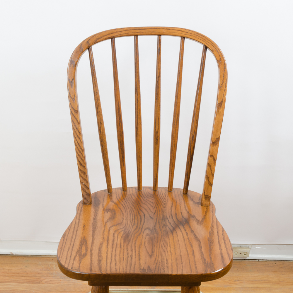 Windsor Oak Swivel Bar Stools