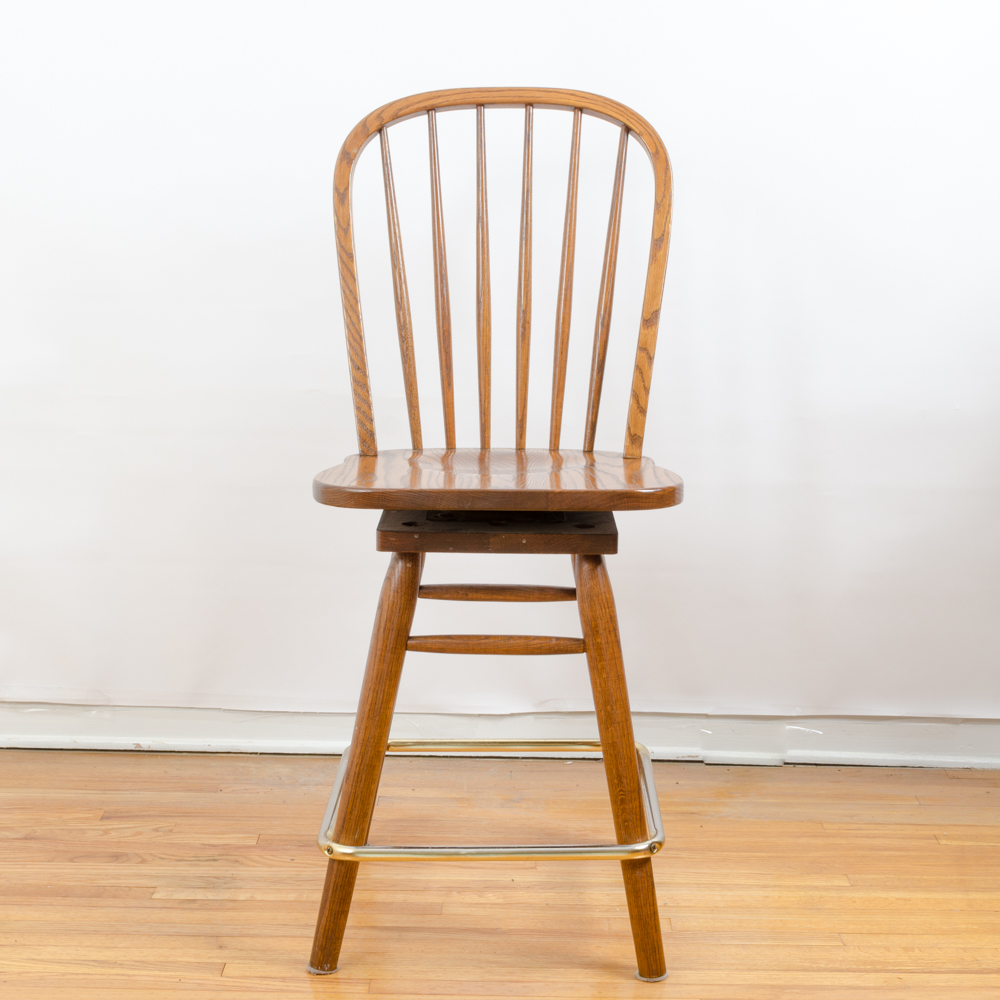 Windsor Oak Swivel Bar Stools