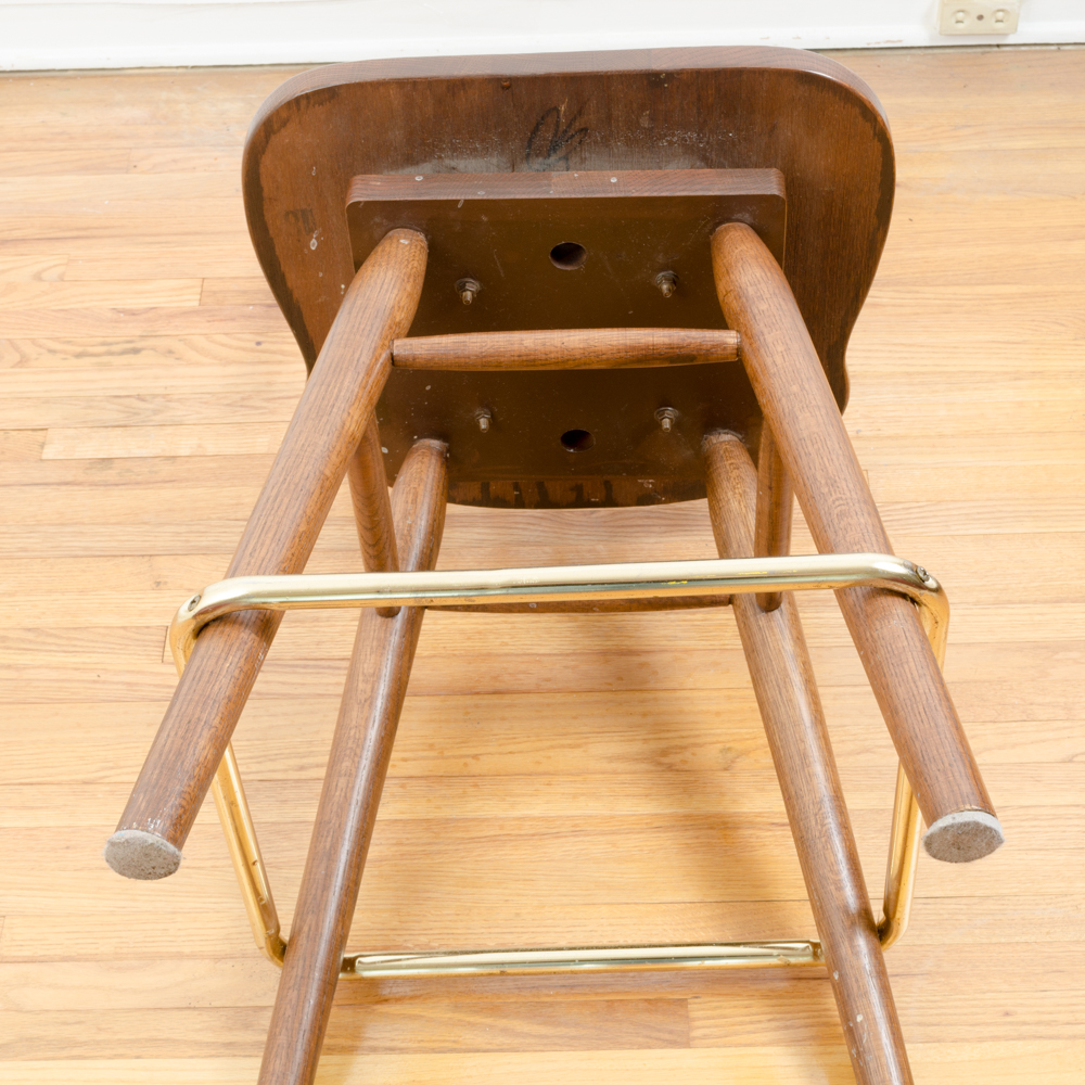 Windsor Oak Swivel Bar Stools