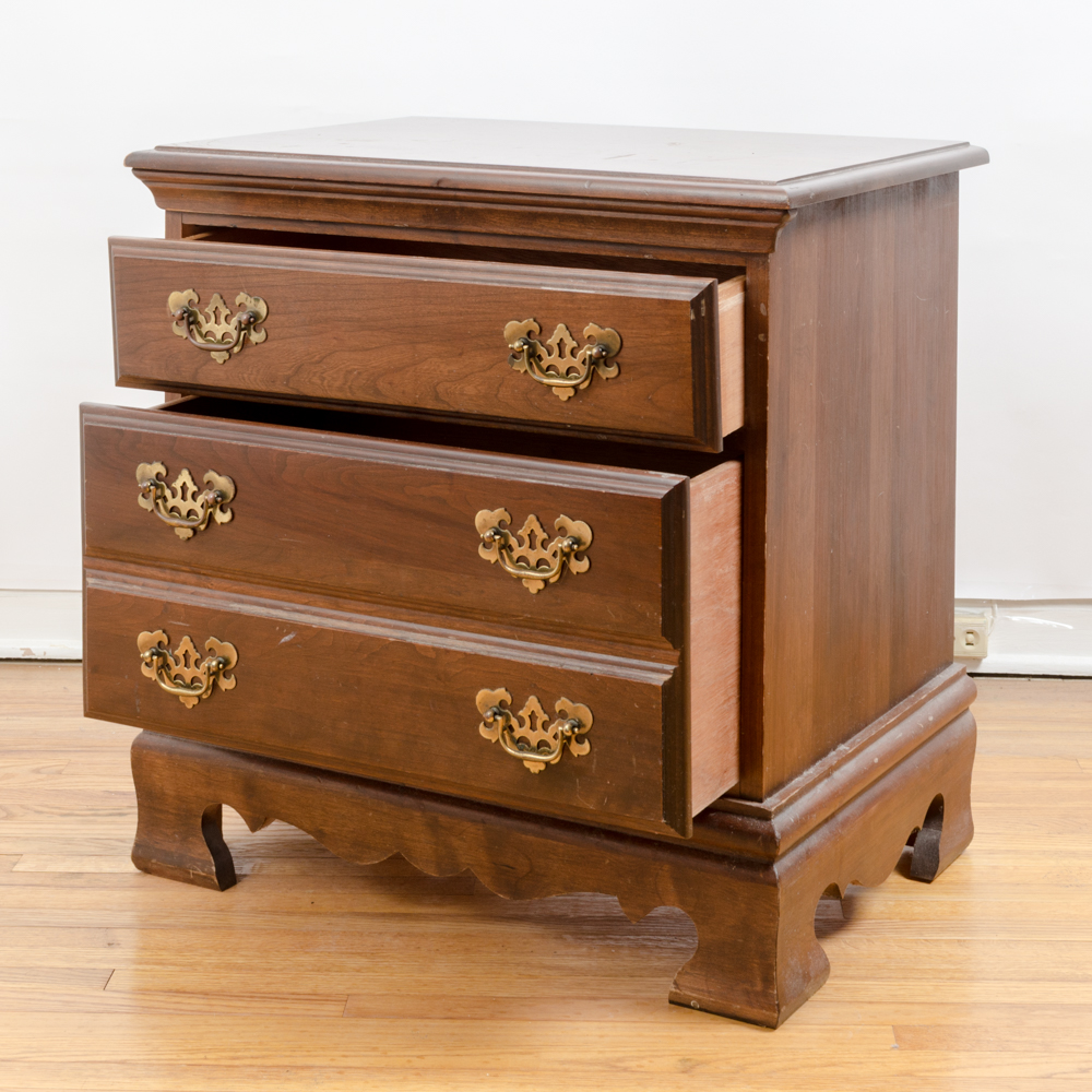 Chippendale Style Walnut Night Table