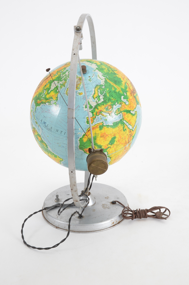 Vintage Nystrom Motorized Globe with Satellite
