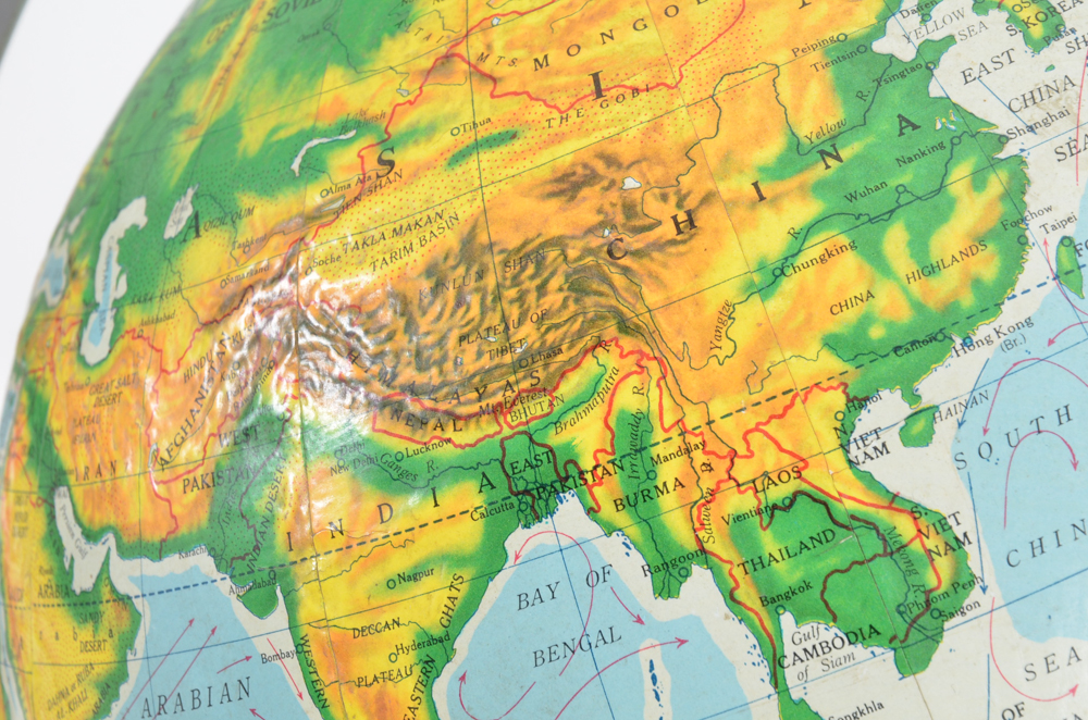 Vintage Nystrom Motorized Globe with Satellite