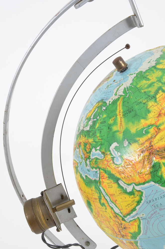 Vintage Nystrom Motorized Globe with Satellite
