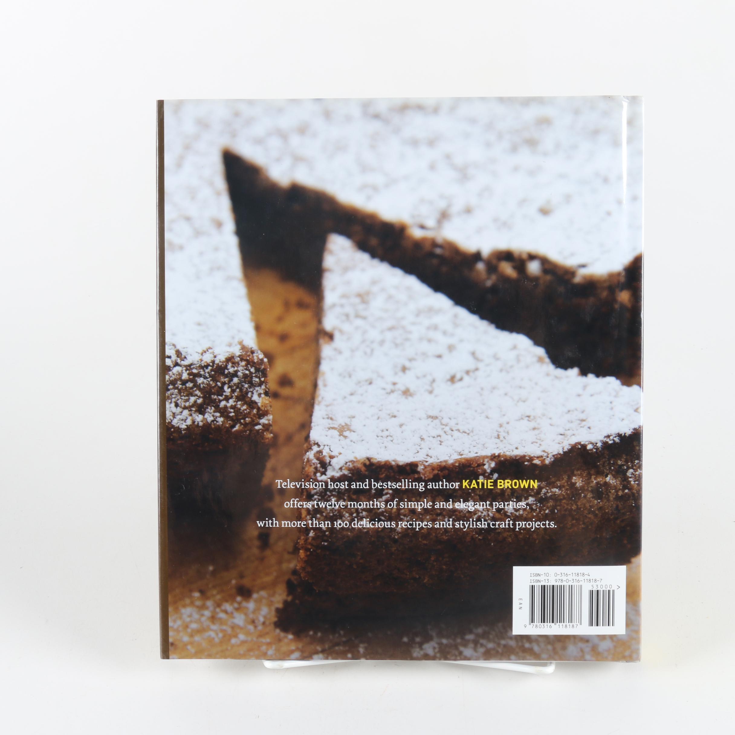 Signed First Edition "Katie Brown Celebrates" with Cooking Utensils