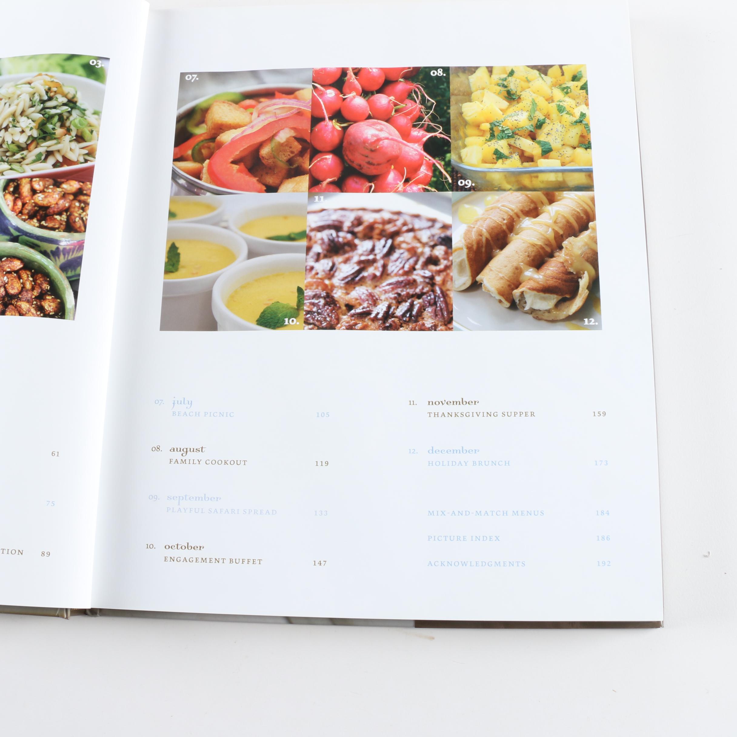 Signed First Edition "Katie Brown Celebrates" with Cooking Utensils